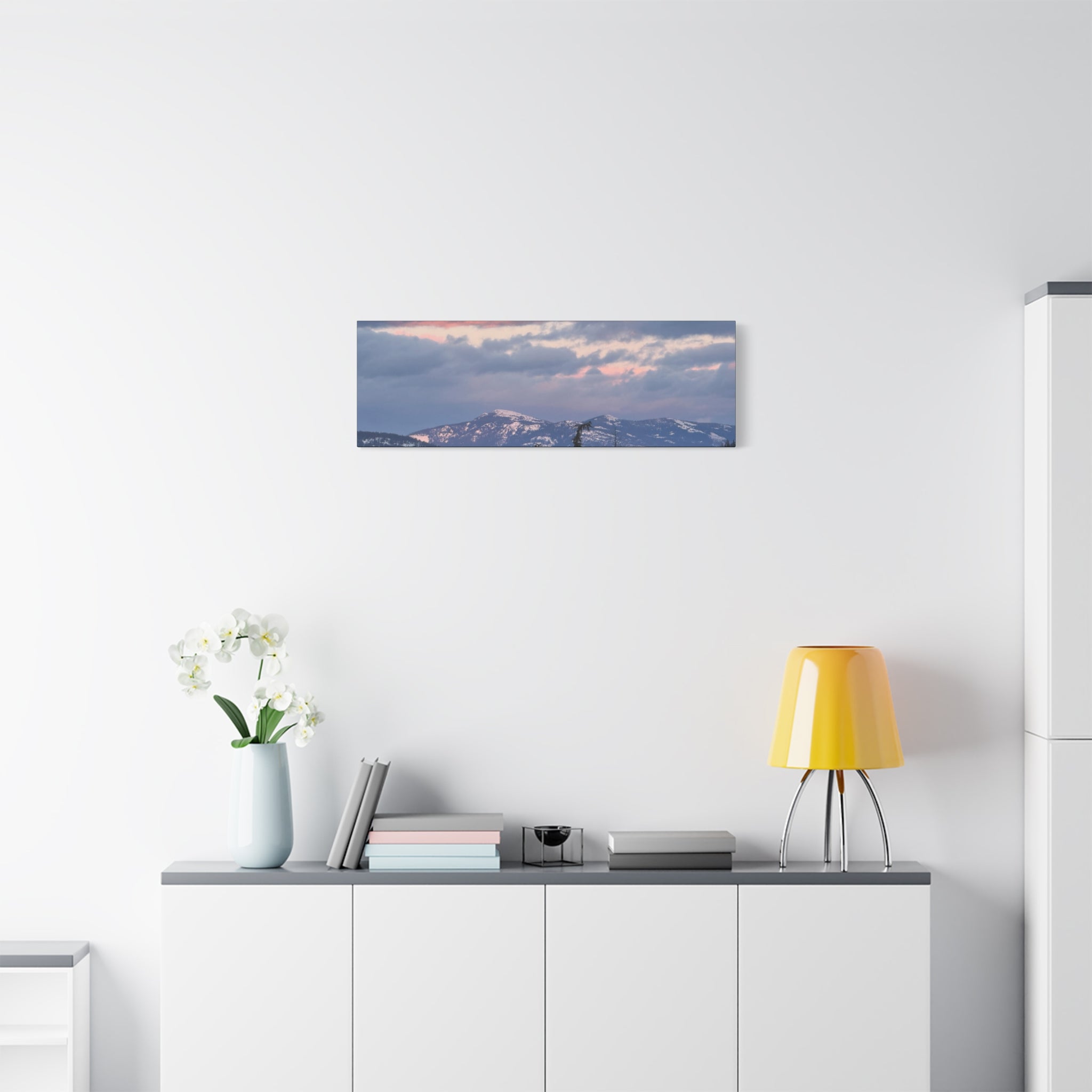 British Columbia Spring Mountain Photo Canvas Wall Art — Stretched Matte Landscape Print