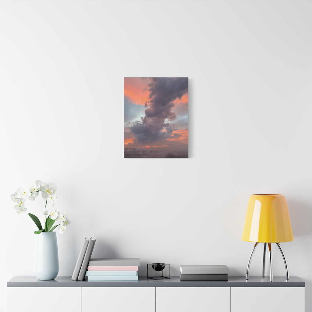 Be Still Scriptural Canvas Print — Matte Stretched Wall Art