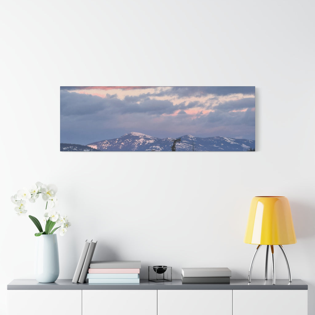 British Columbia Spring Mountain Photo Canvas Wall Art — Stretched Matte Landscape Print
