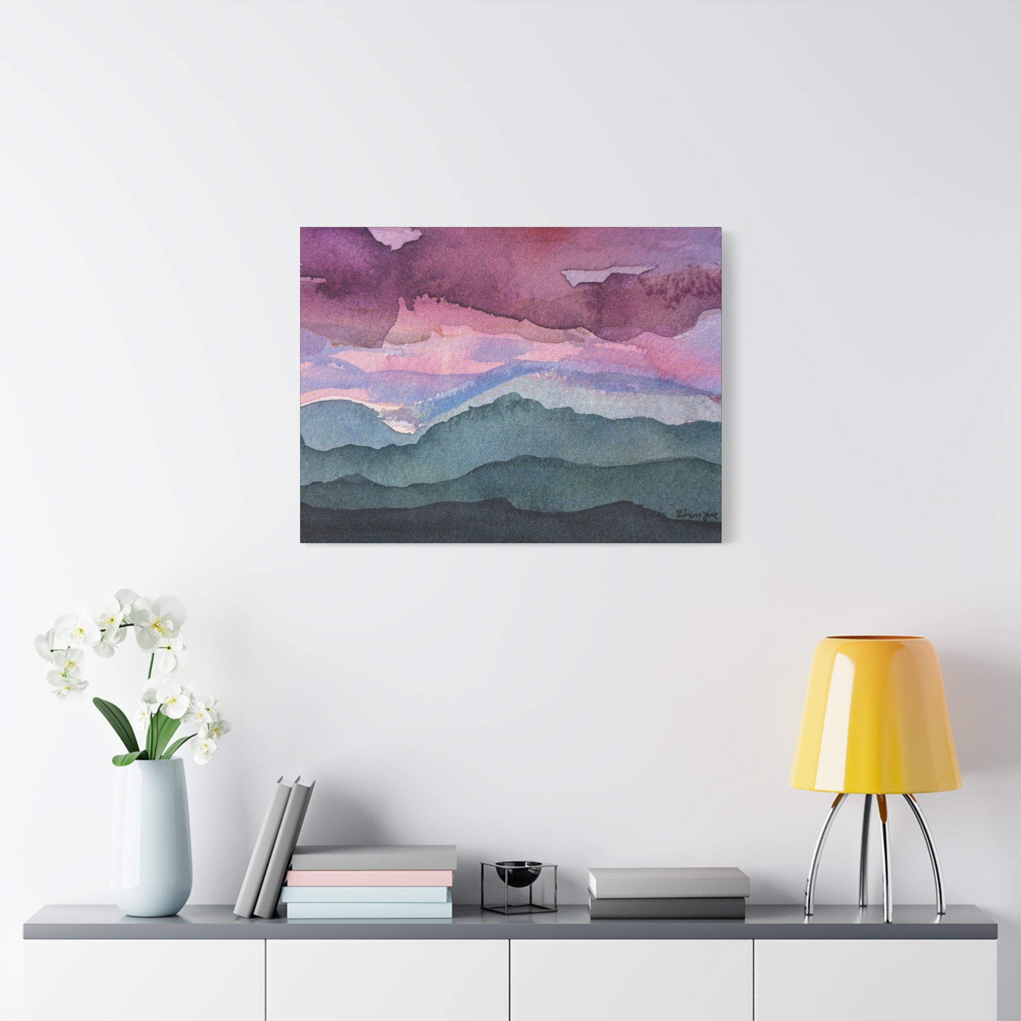 Spring 26 Vivid watercolor on canvas