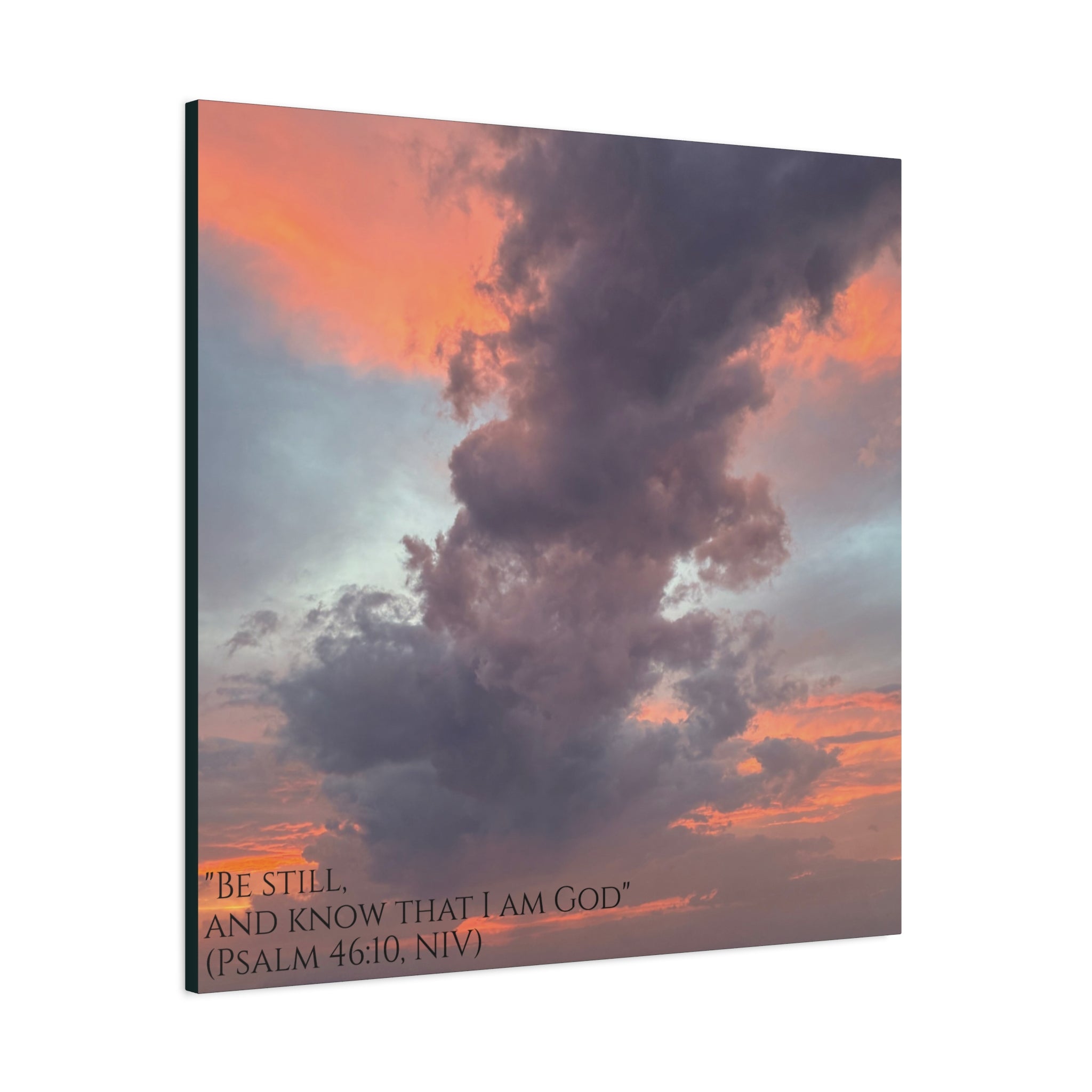 Be Still Scriptural Canvas Print — Matte Stretched Wall Art