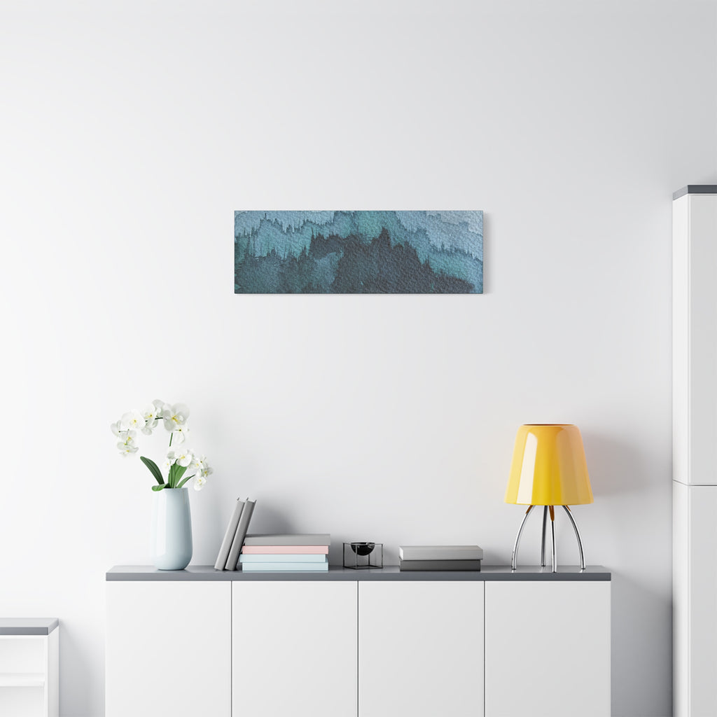British Columbia Foggy c Watercolor Canvas Print