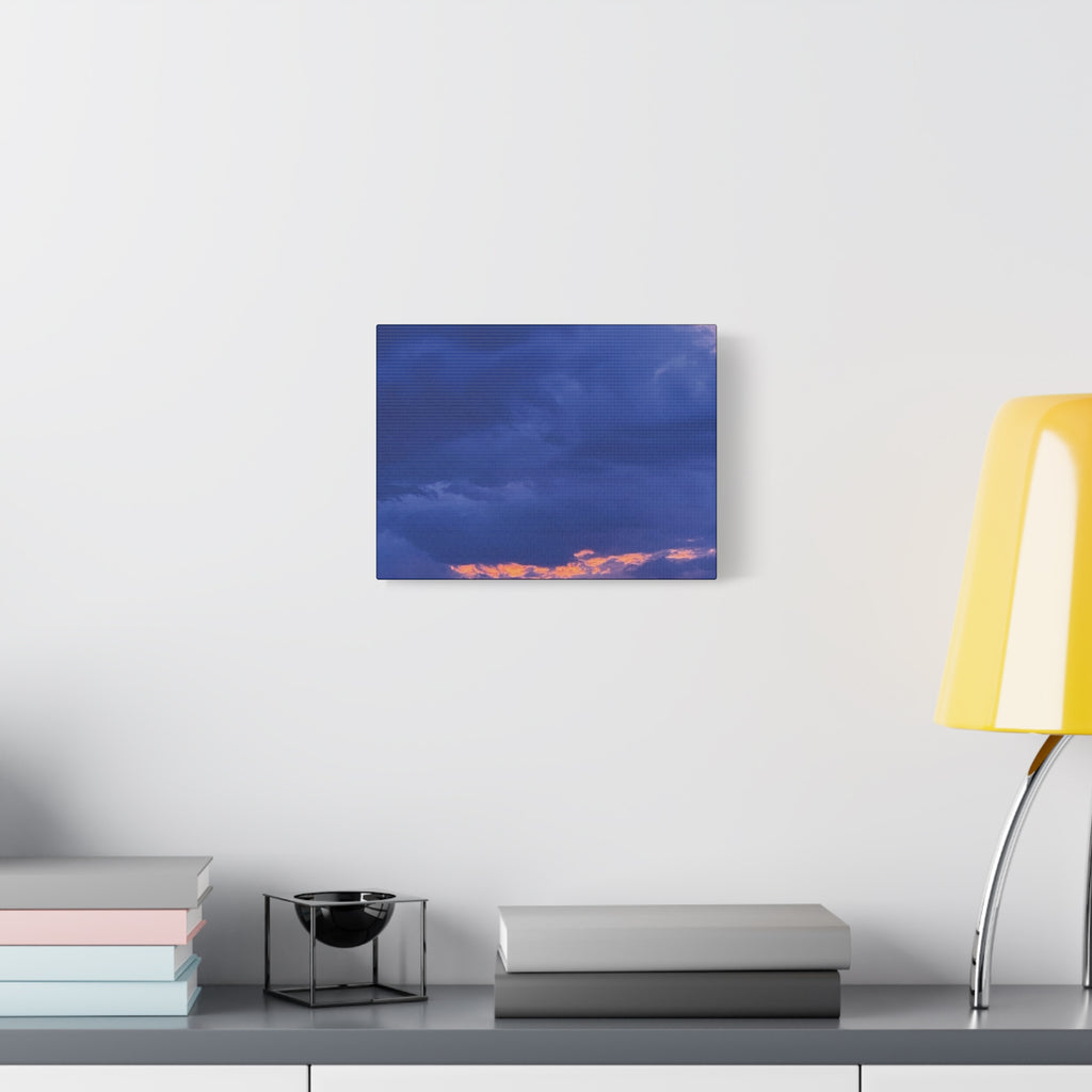 Blue Sunset c Matte Canvas Wall Art — Stretched 1.25"