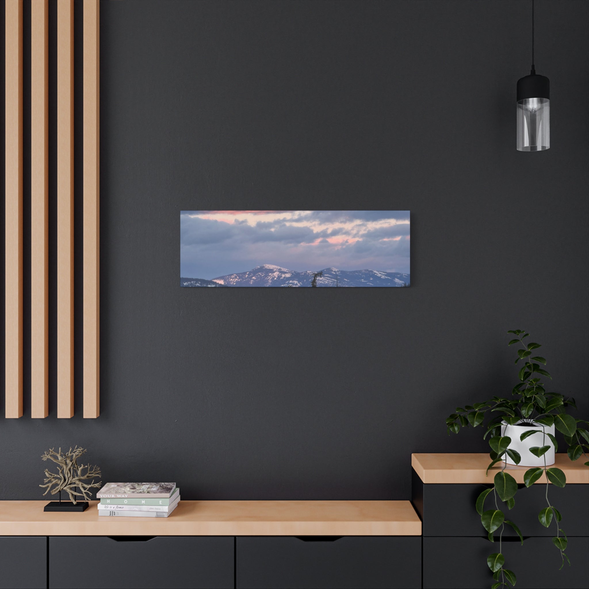 British Columbia Spring Mountain Photo Canvas Wall Art — Stretched Matte Landscape Print