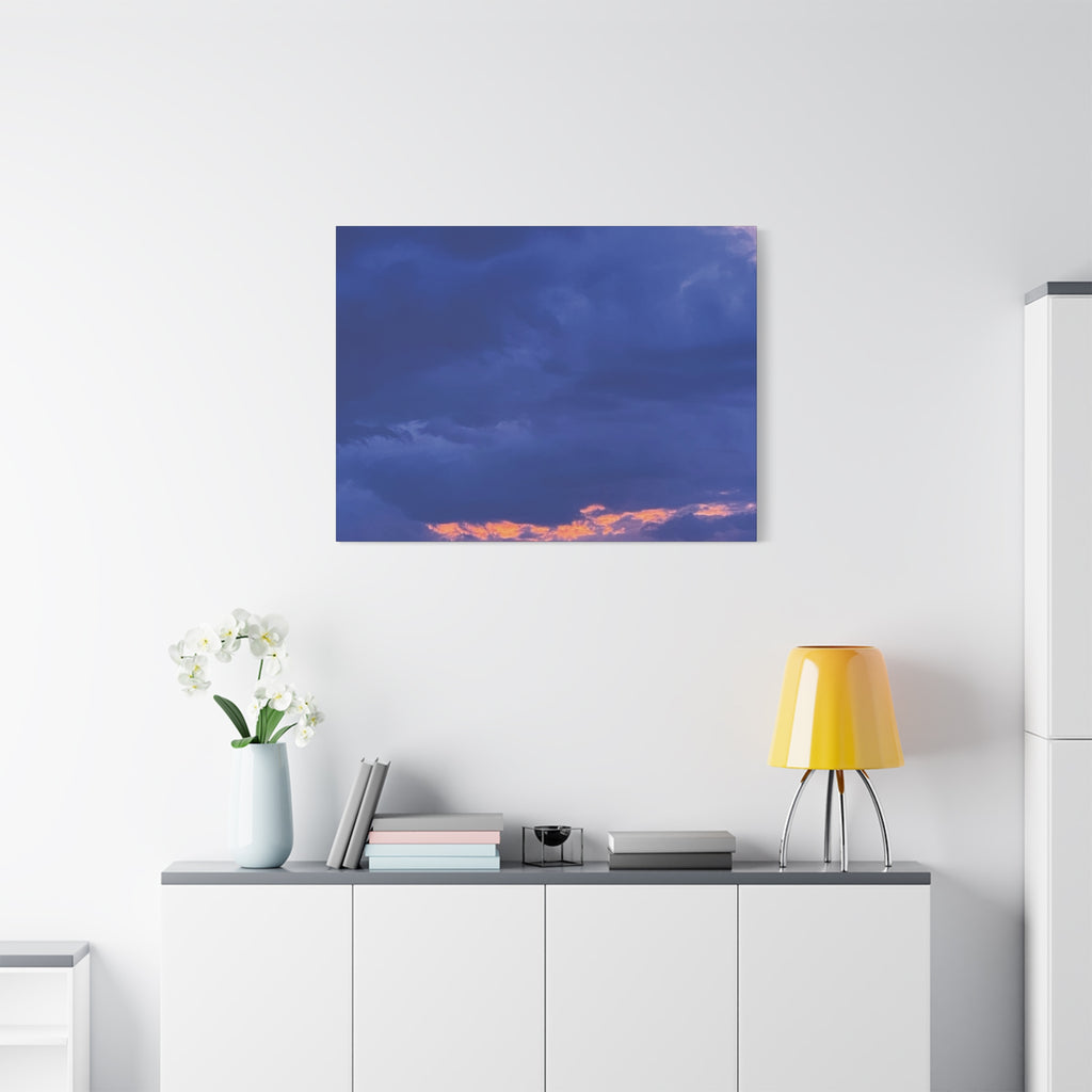 Blue Sunset c Matte Canvas Wall Art — Stretched 1.25"