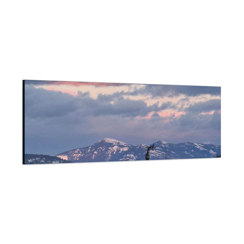 British Columbia Spring Mountain Photo Canvas Wall Art — Stretched Matte Landscape Print