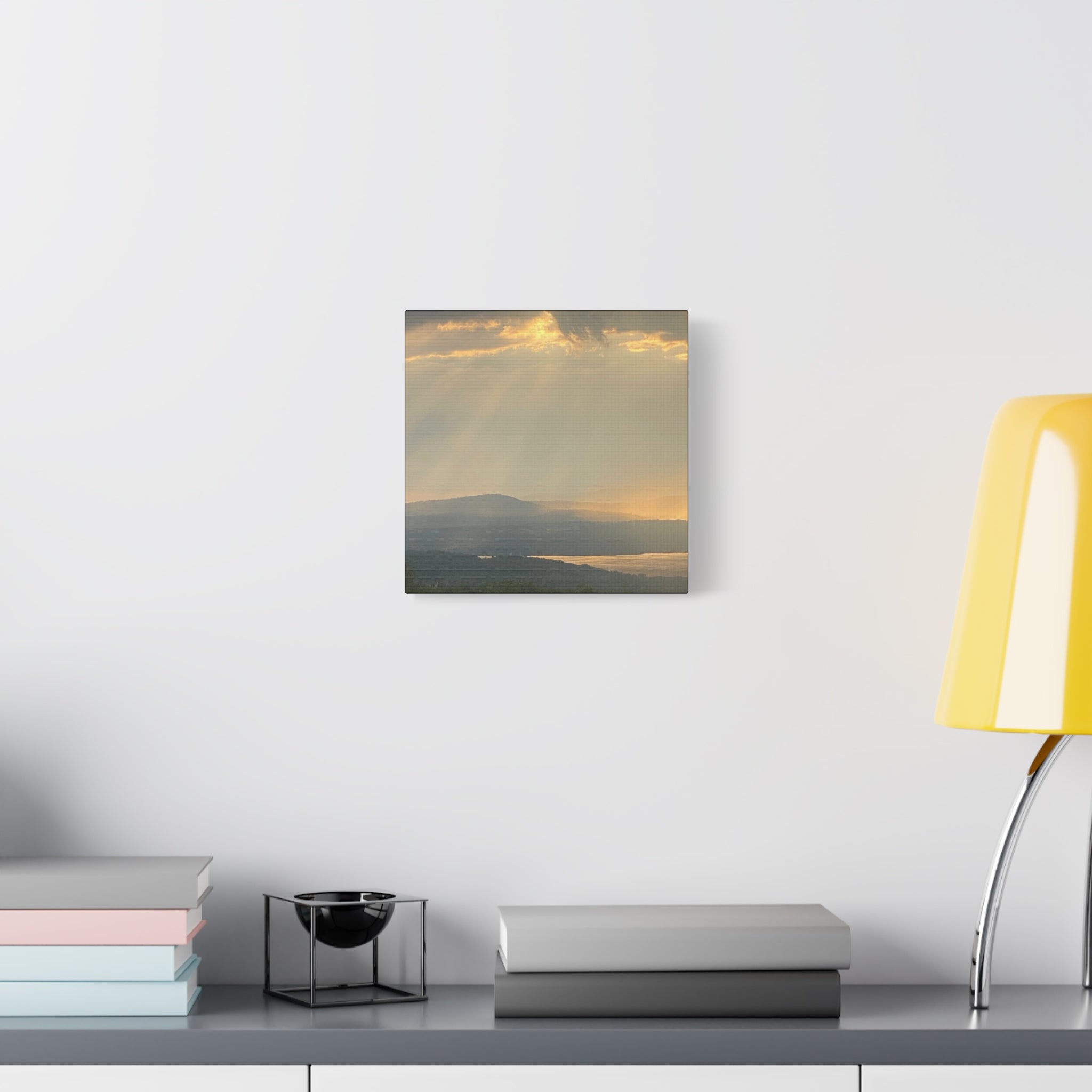 Pale Gold Mist Photo- Matte Stretched Landscape Print