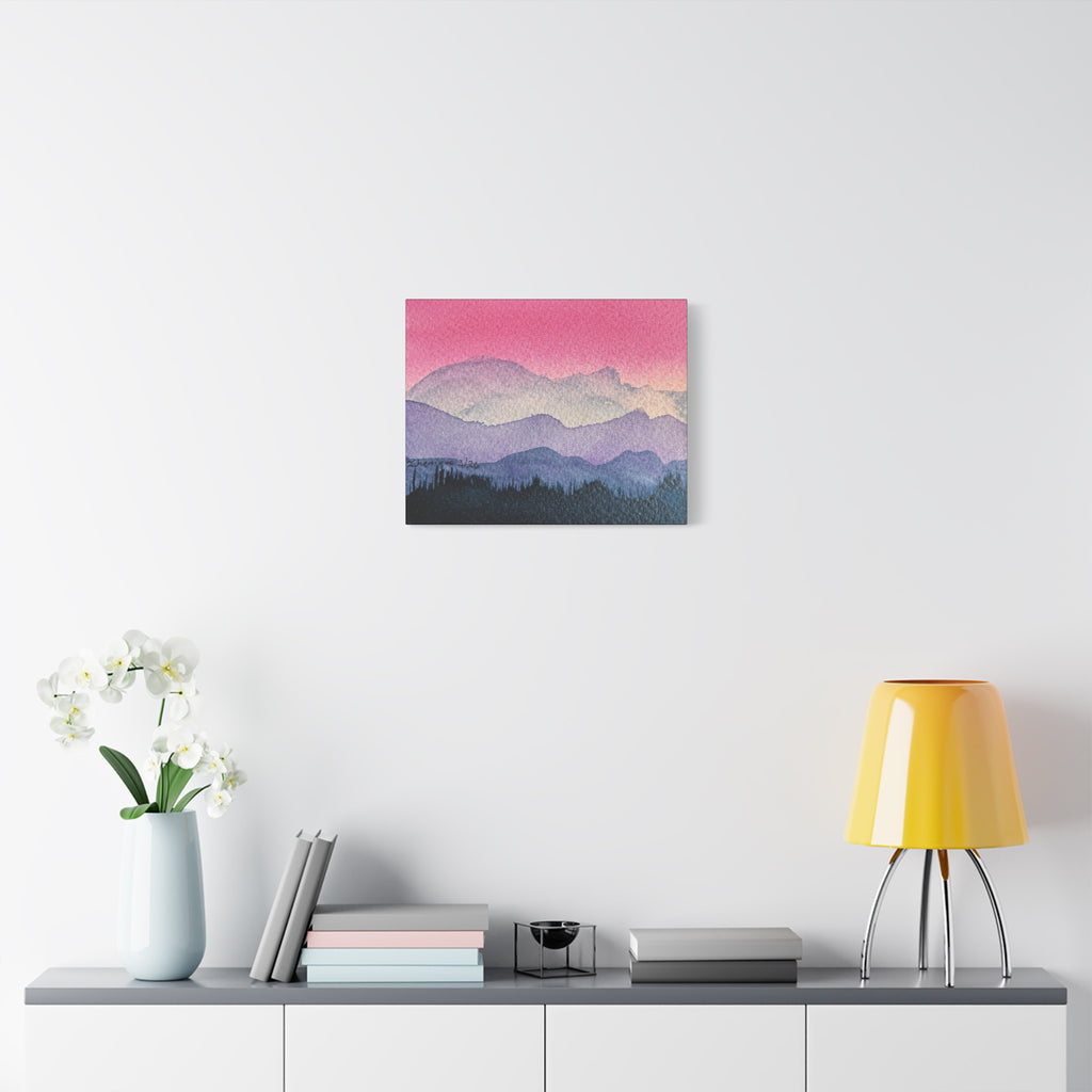 Jen Pink Sky watercolor on canvas