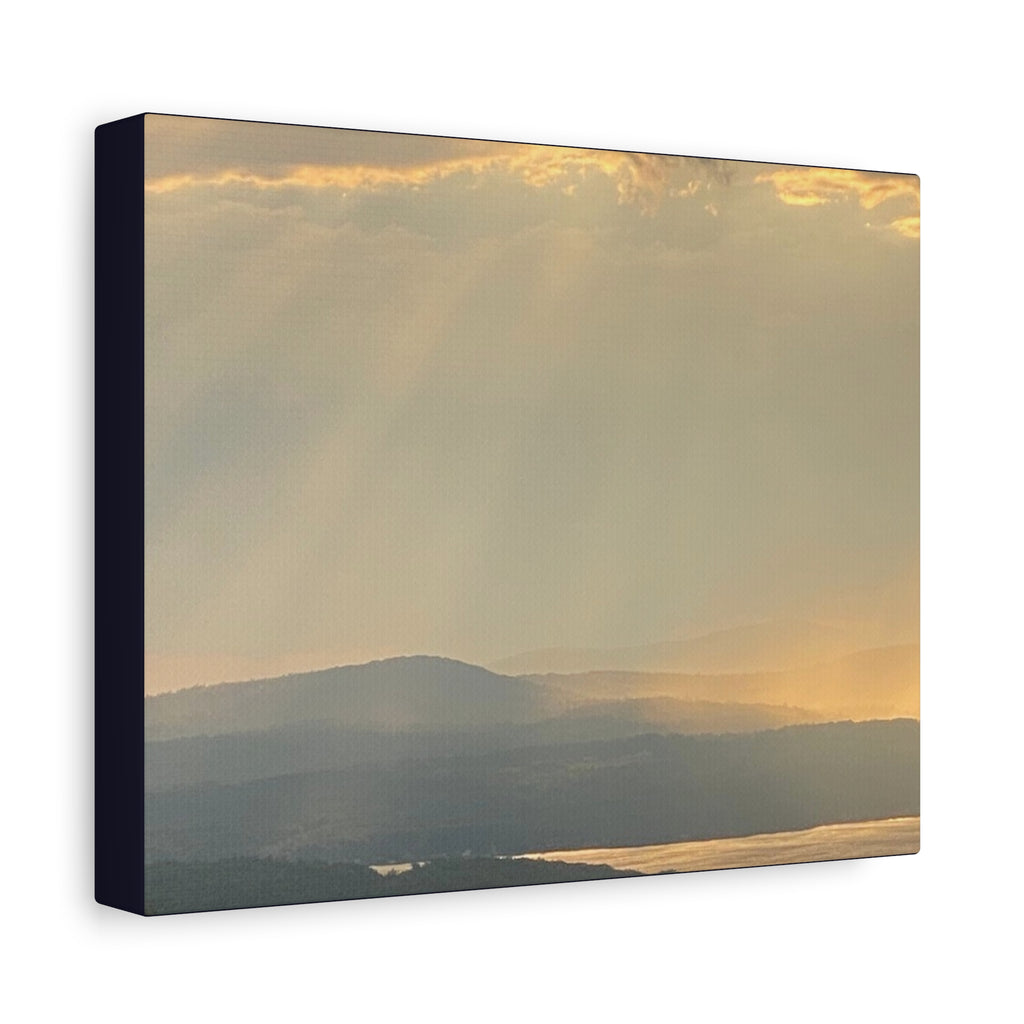 Pale Gold Mist Photo- Matte Stretched Landscape Print