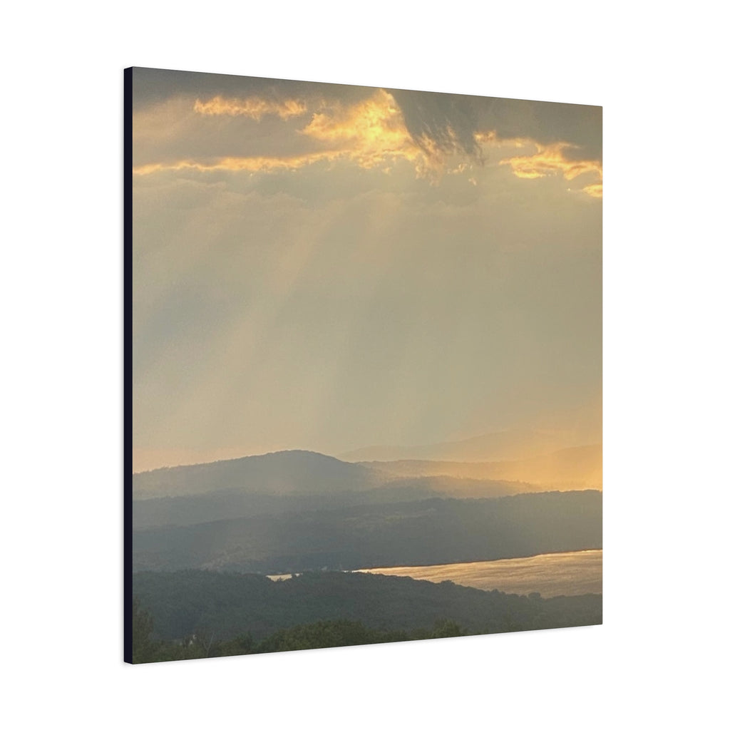 Pale Gold Mist Photo- Matte Stretched Landscape Print