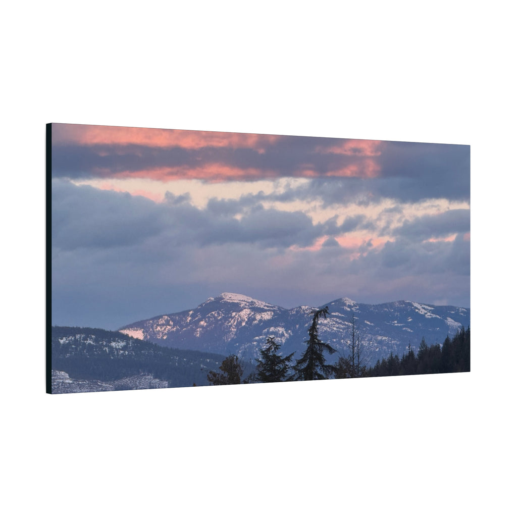British Columbia Spring Mountain Photo Canvas Wall Art — Stretched Matte Landscape Print