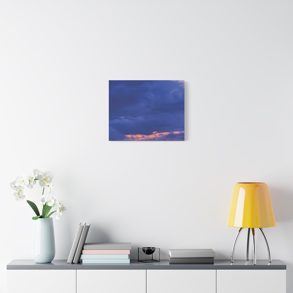 Blue Sunset c Matte Canvas Wall Art — Stretched 1.25"