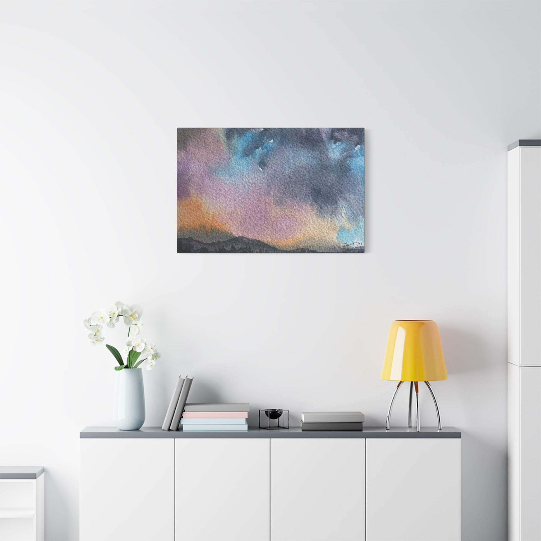 NH Spring fade d watercolor on canvas