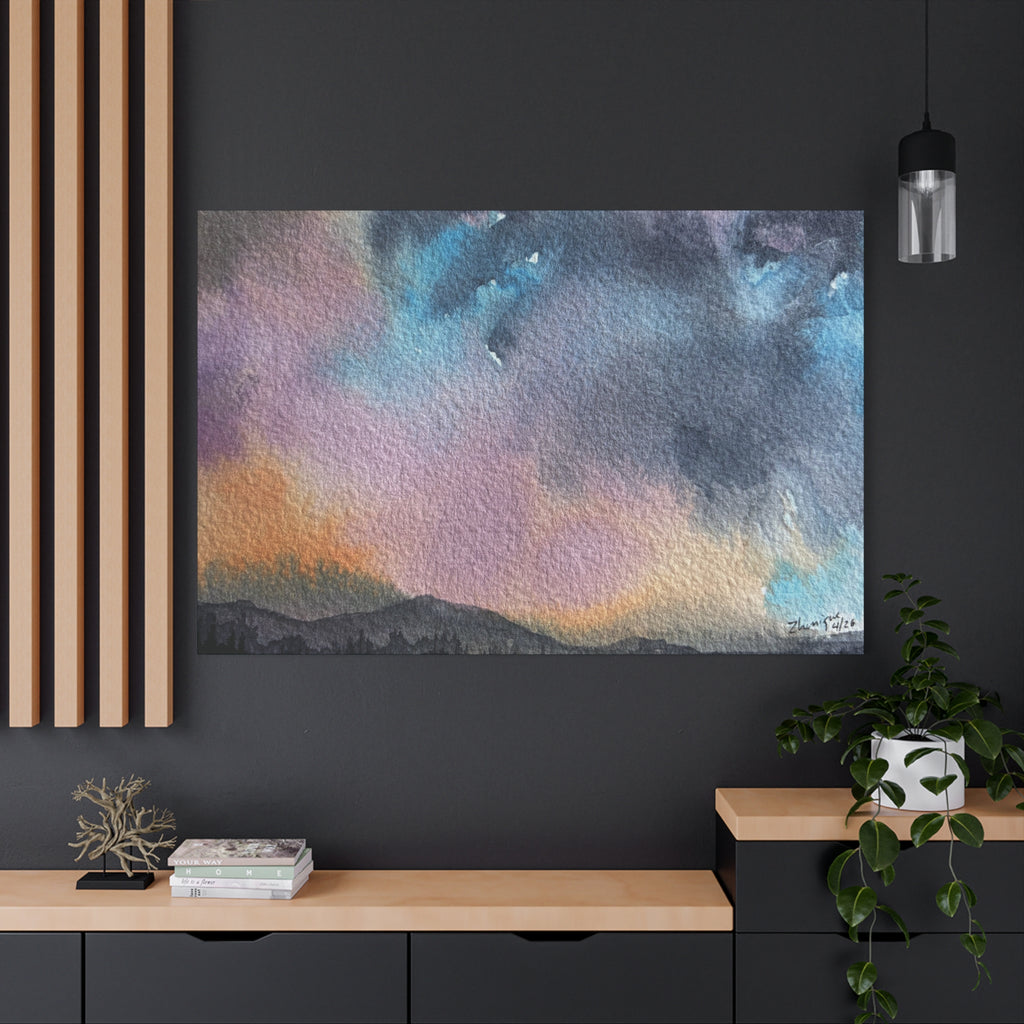 NH Spring fade d watercolor on canvas