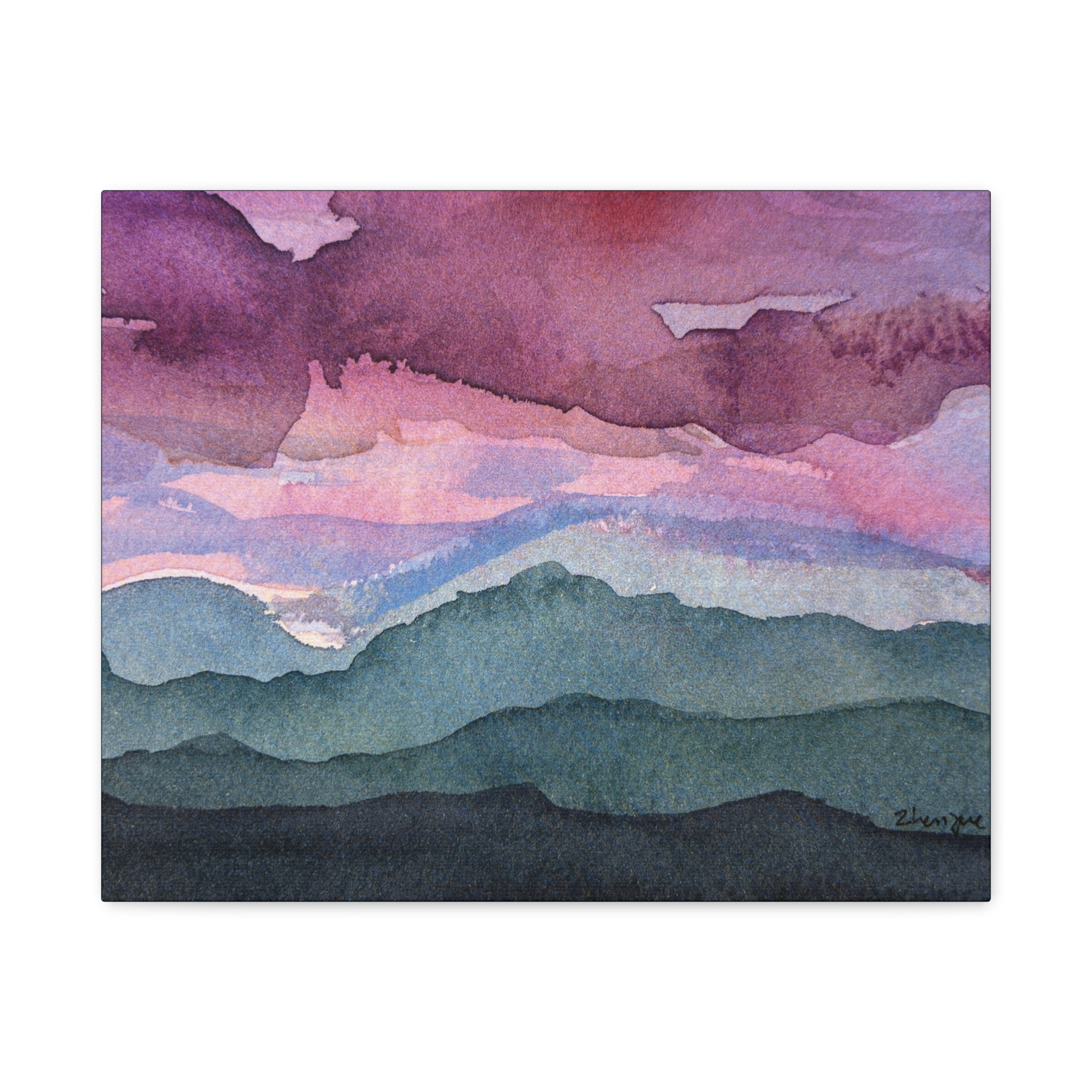 Spring 26 Vivid watercolor on canvas