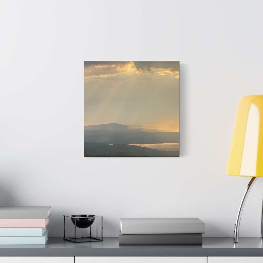 Pale Gold Mist Photo- Matte Stretched Landscape Print
