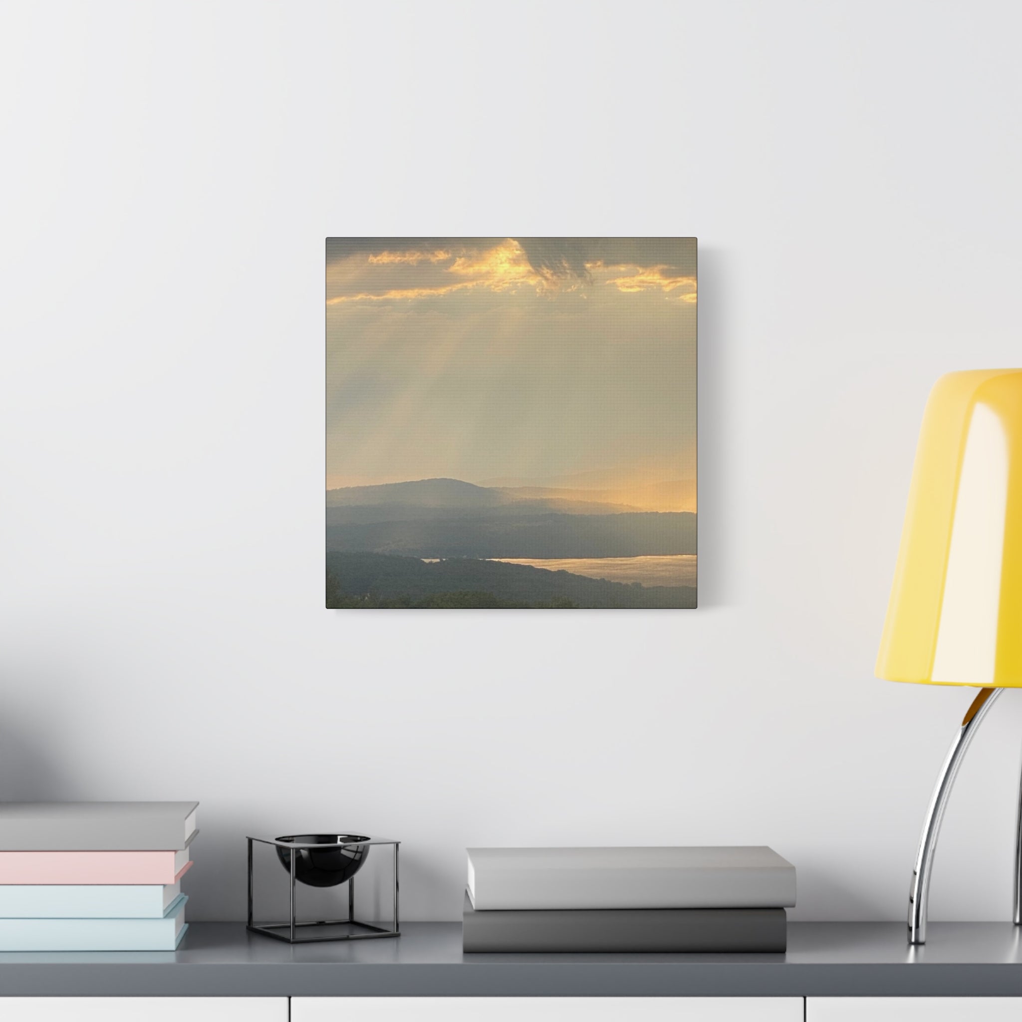 Pale Gold Mist Photo- Matte Stretched Landscape Print