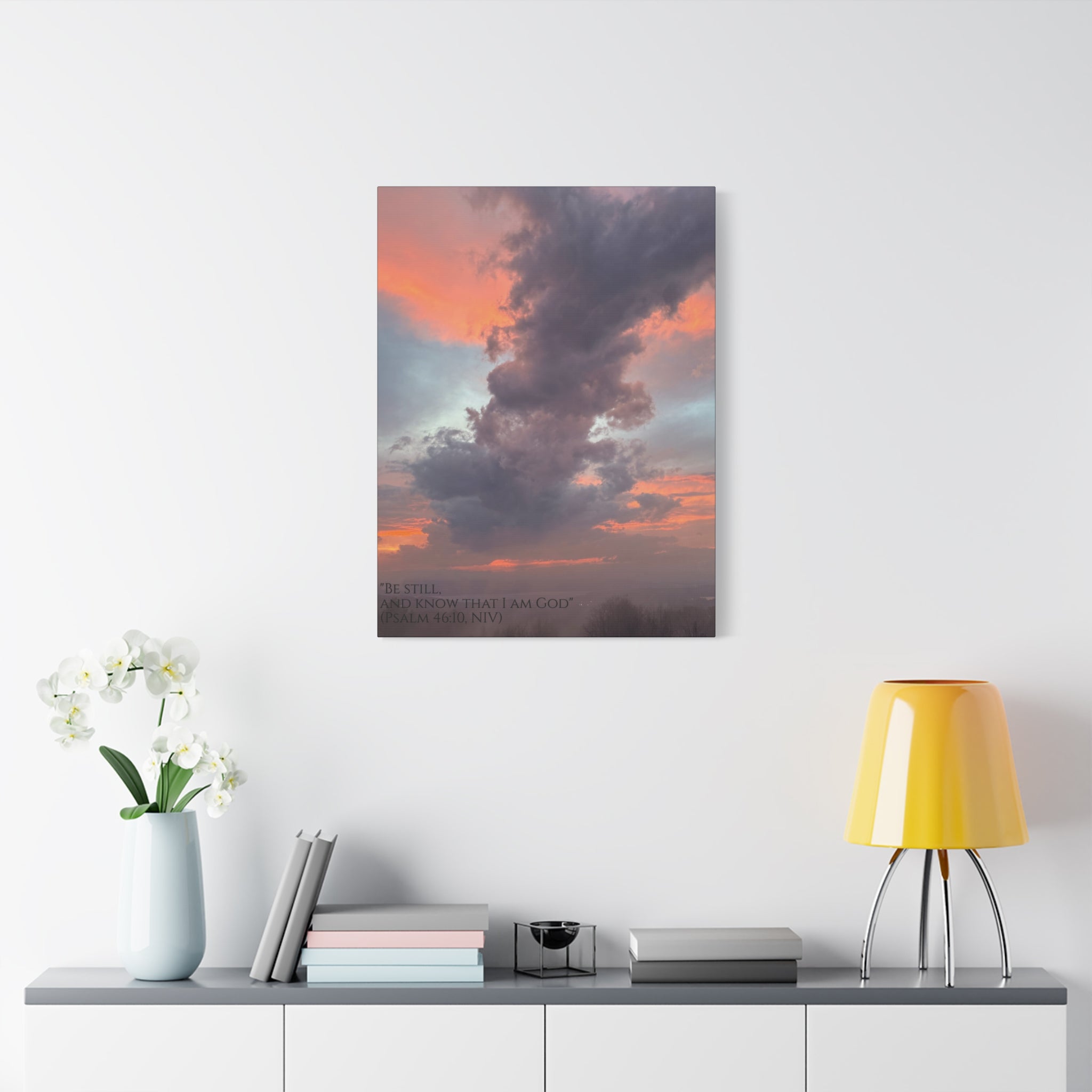 Be Still Scriptural Canvas Print — Matte Stretched Wall Art