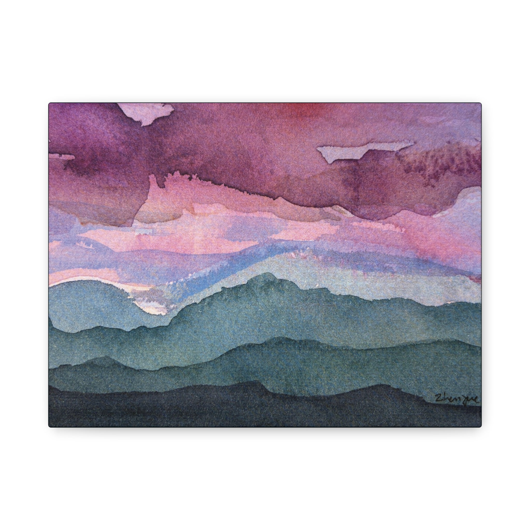Spring 26 Vivid watercolor on canvas