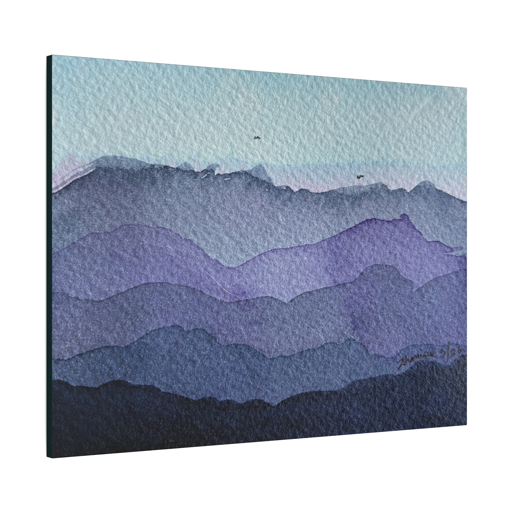 British Columbia Foggy d Watercolor Canvas Print