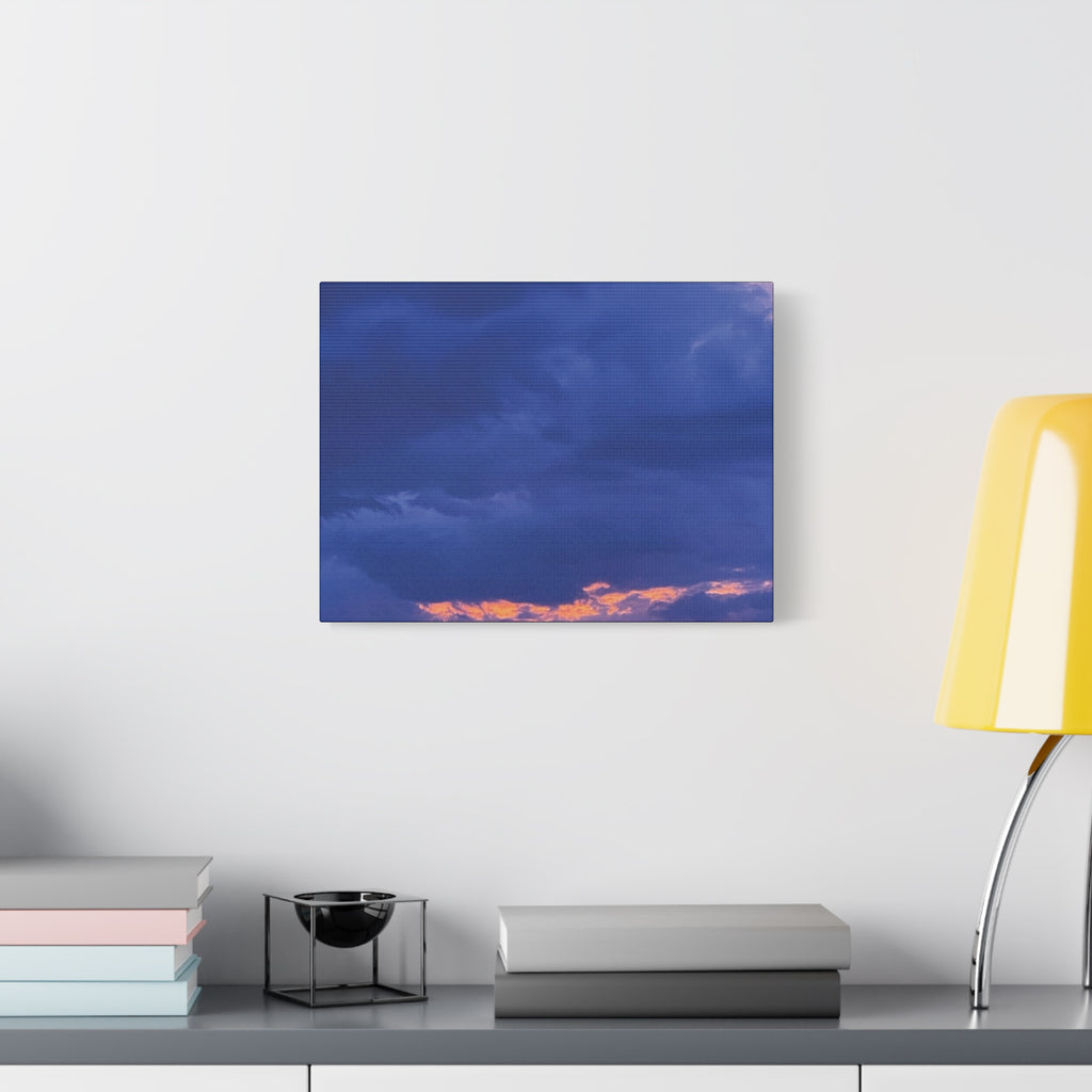 Blue Sunset c Matte Canvas Wall Art — Stretched 1.25"