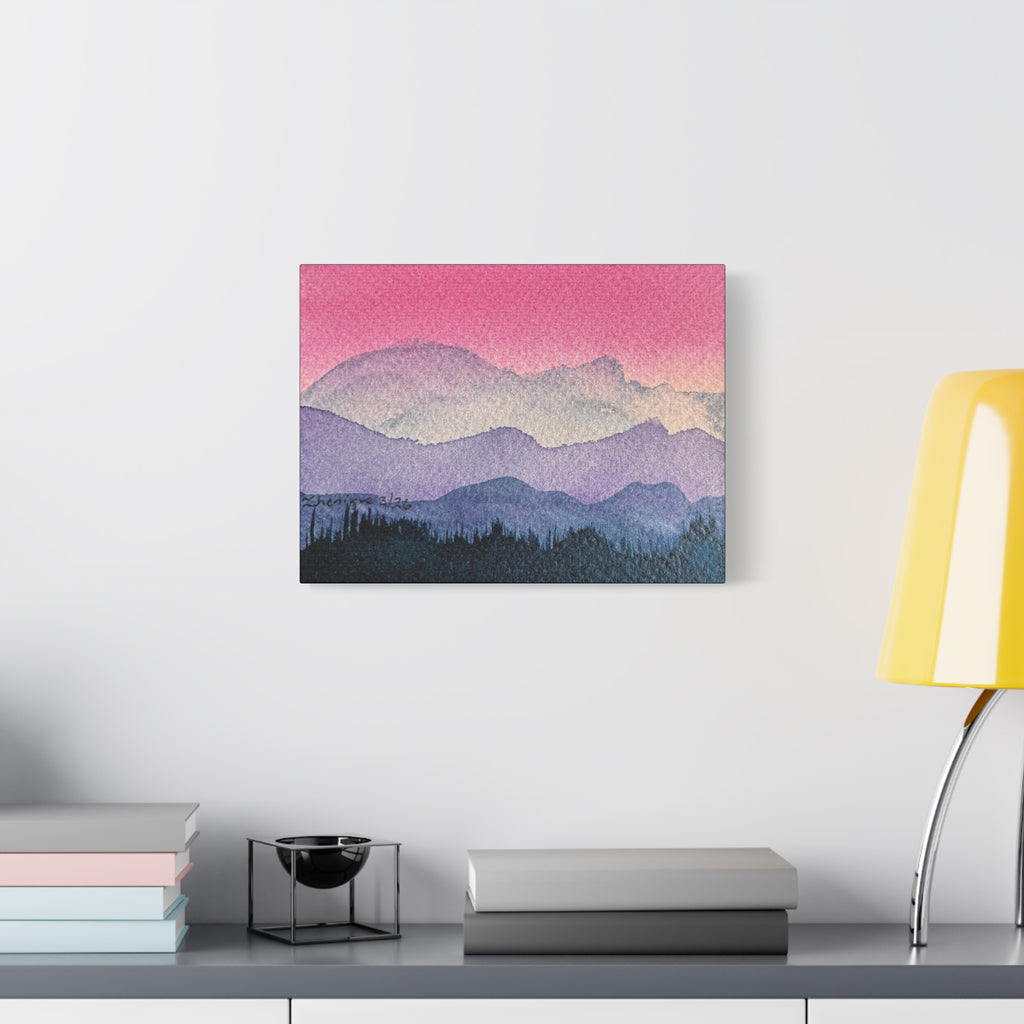 Jen Pink Sky watercolor on canvas