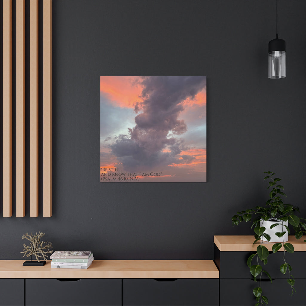 Be Still Scriptural Canvas Print — Matte Stretched Wall Art