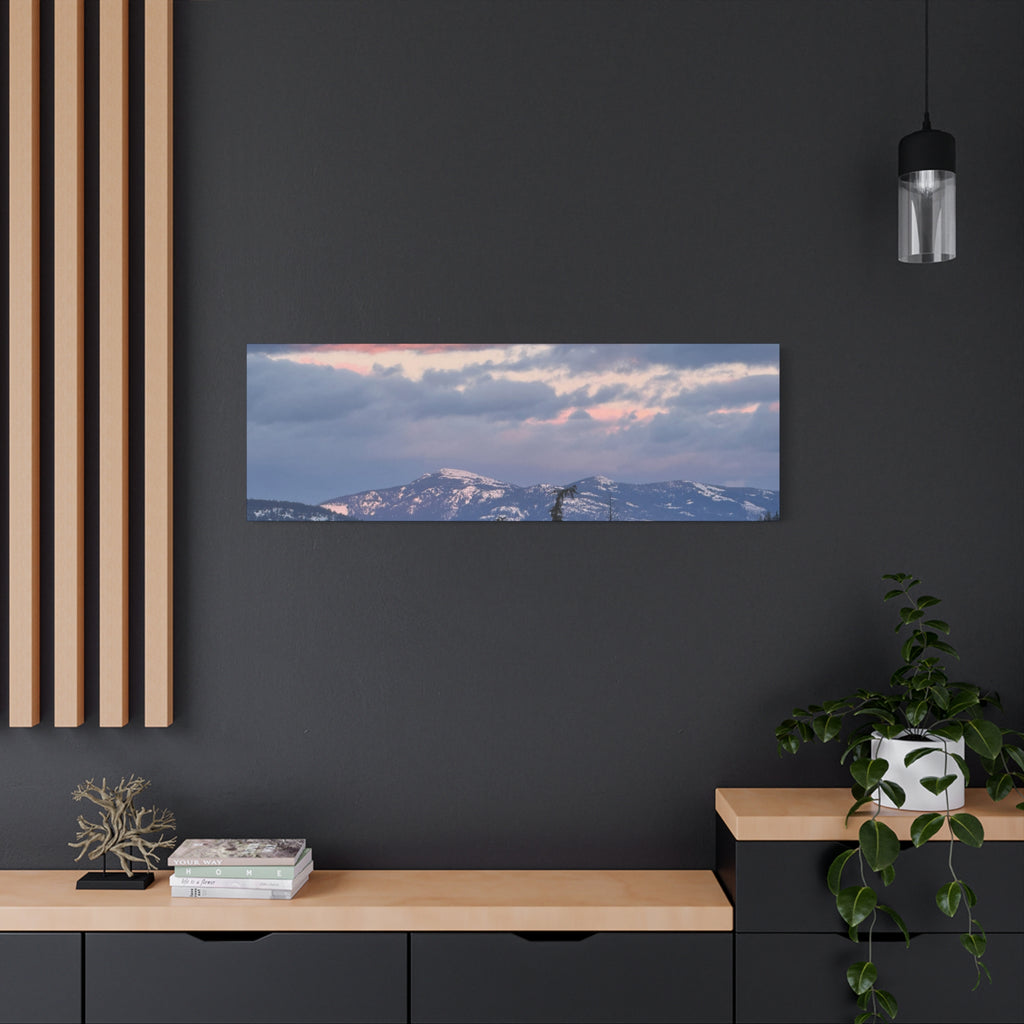 British Columbia Spring Mountain Photo Canvas Wall Art — Stretched Matte Landscape Print