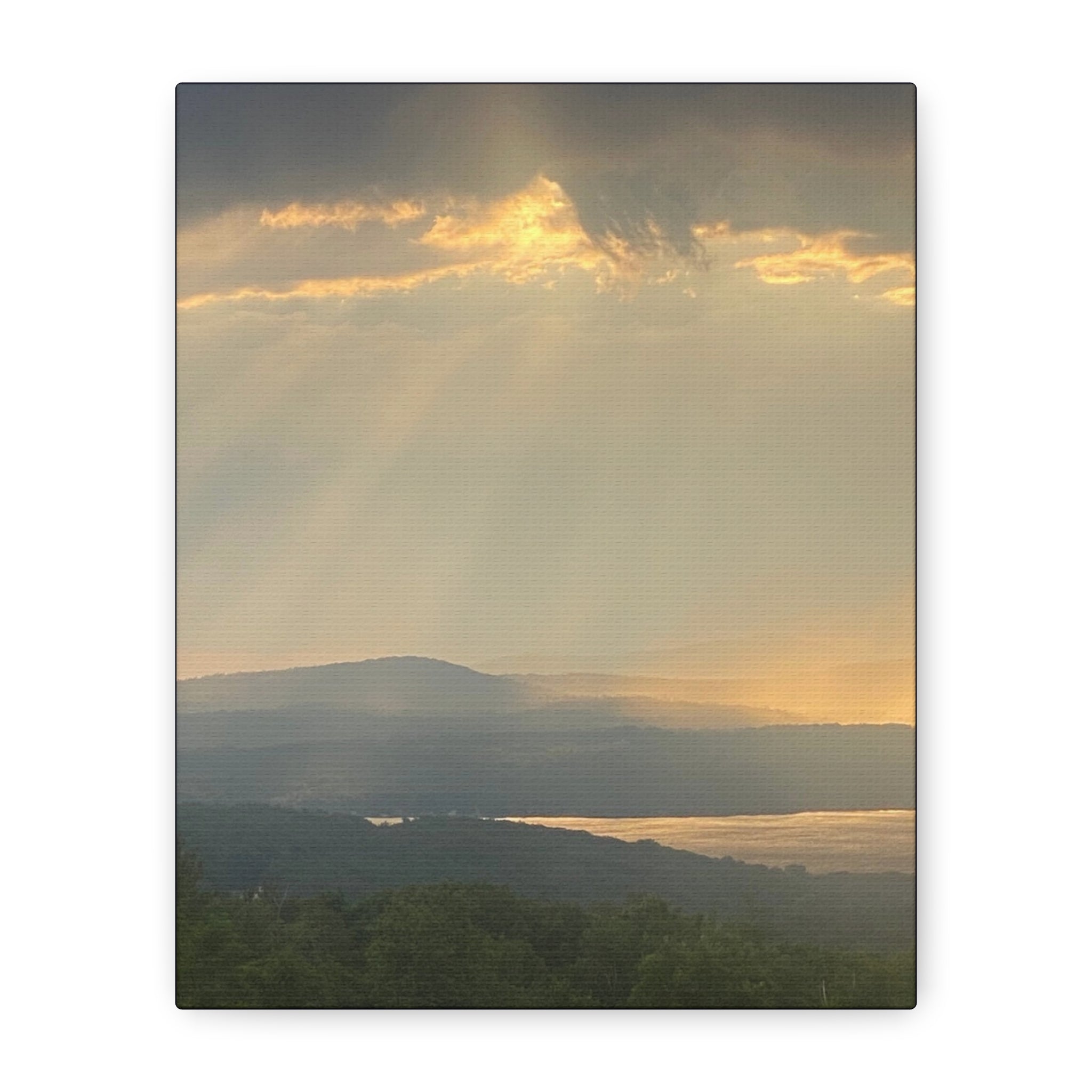 Pale Gold Mist Photo- Matte Stretched Landscape Print