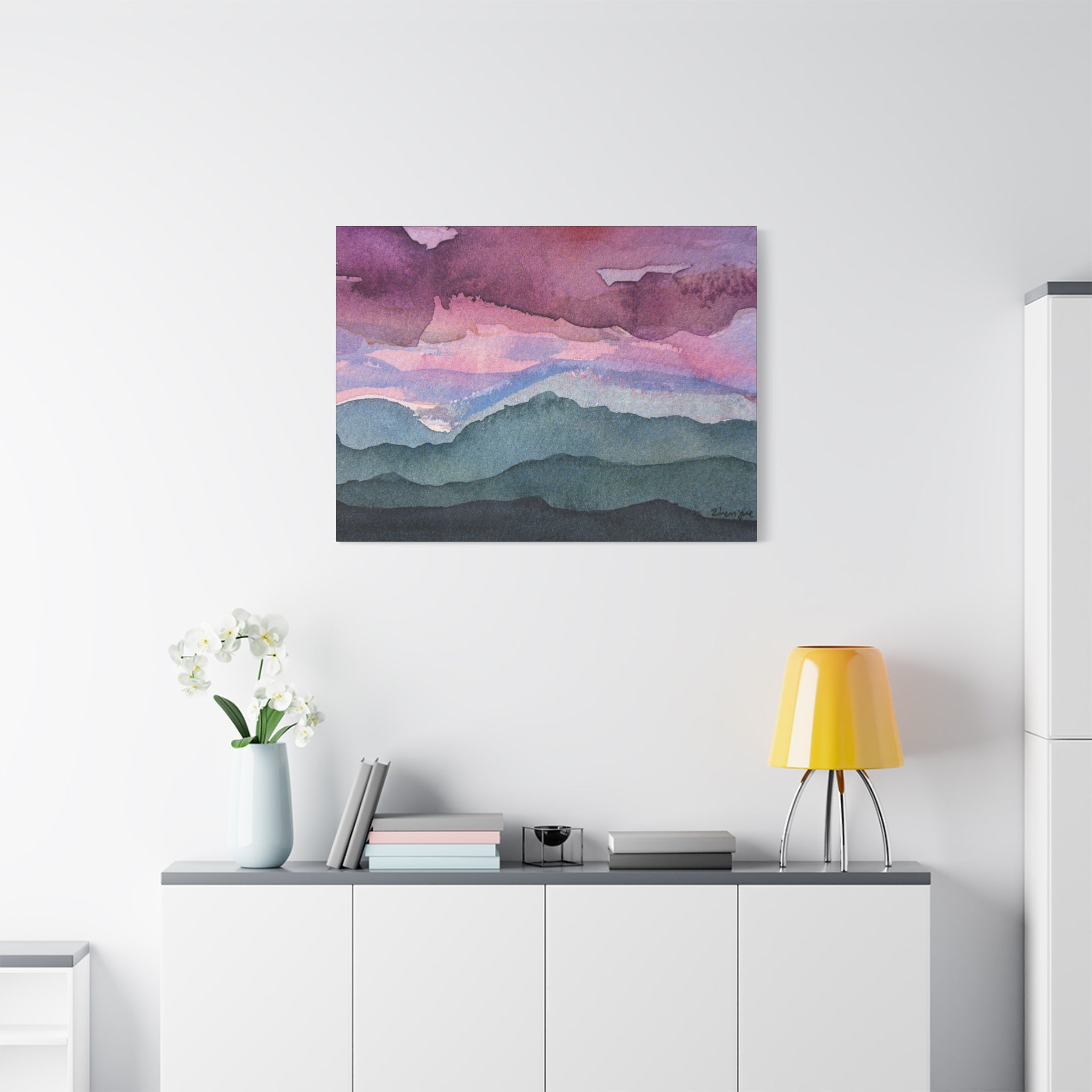Spring 26 Vivid watercolor on canvas