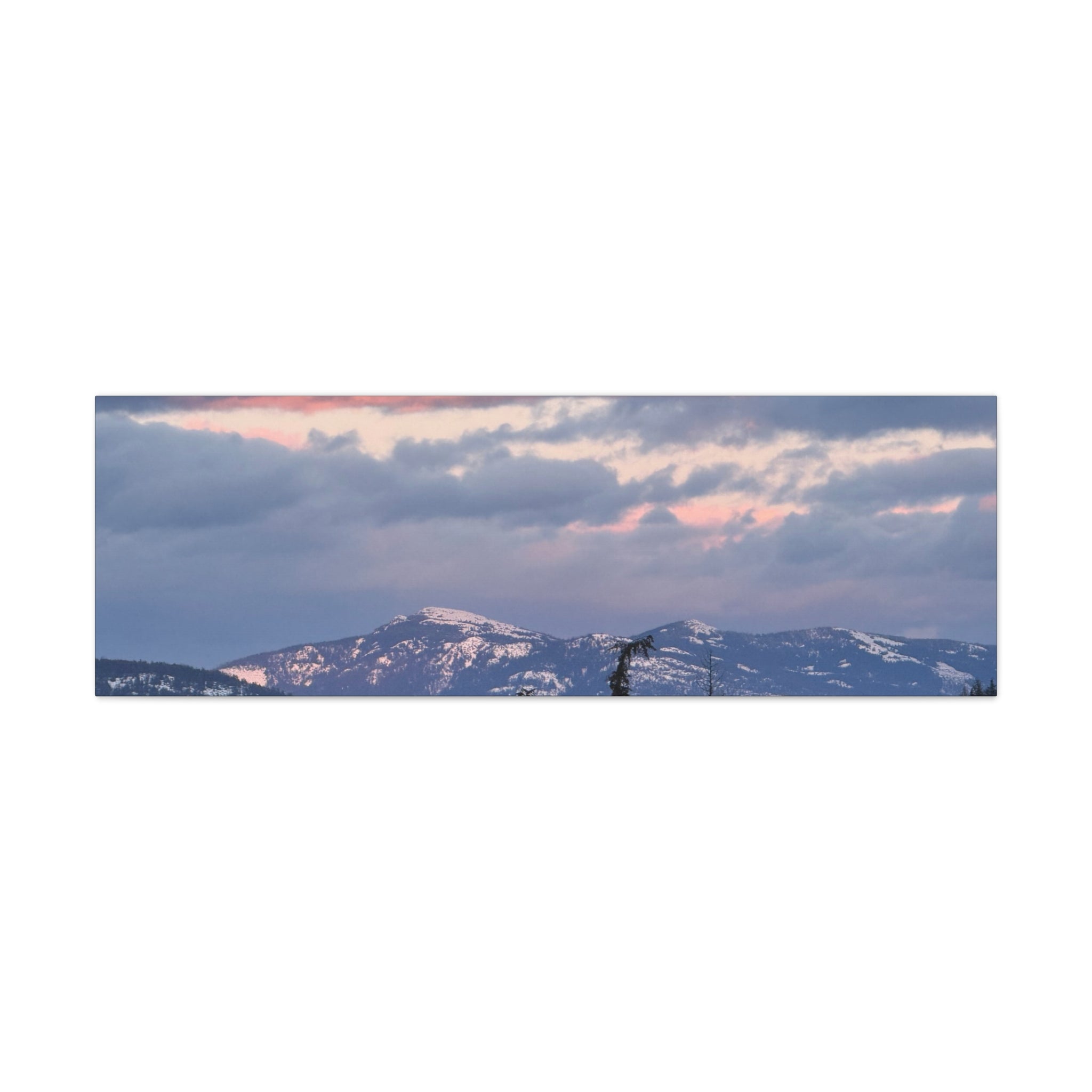 British Columbia Spring Mountain Photo Canvas Wall Art — Stretched Matte Landscape Print