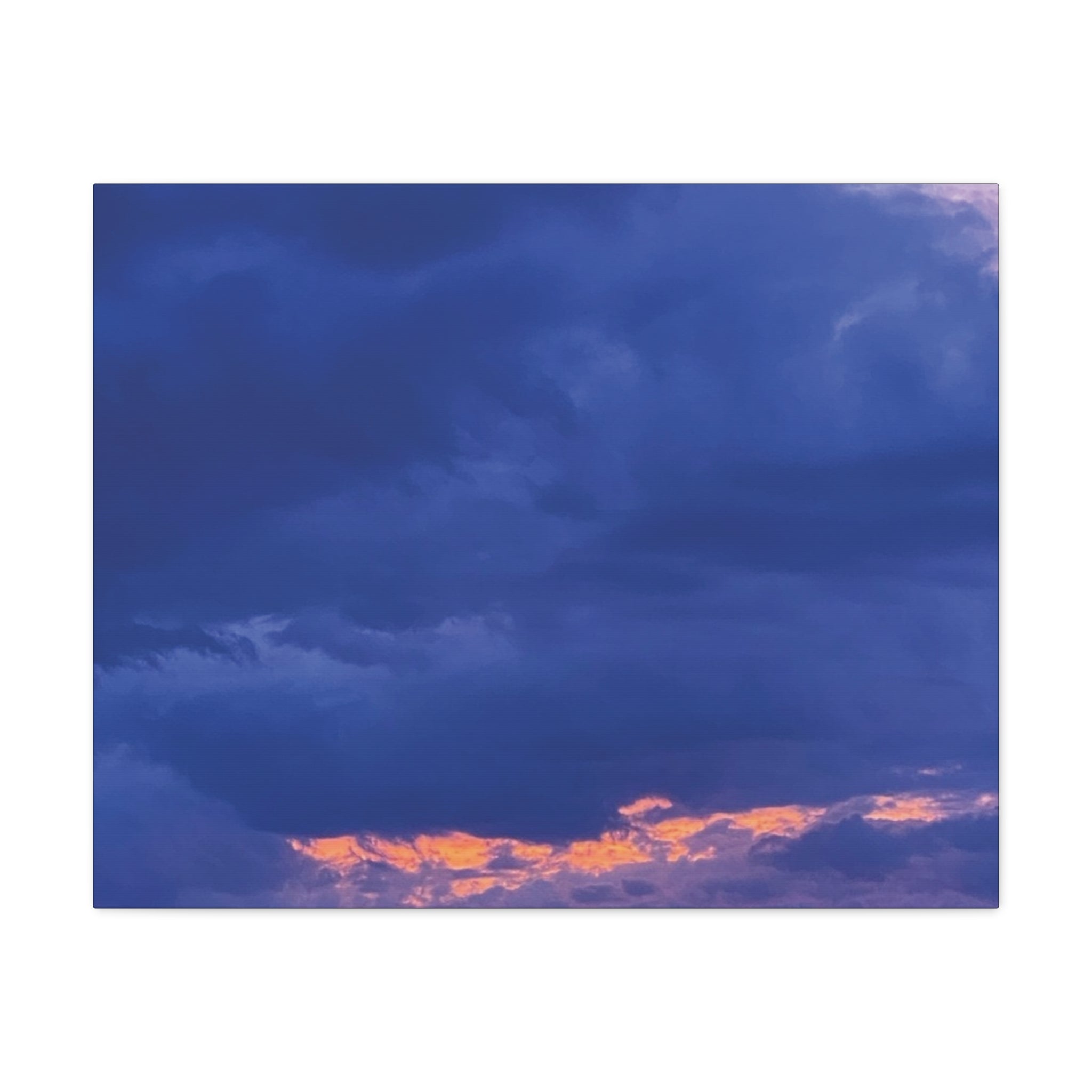 Blue Sunset c Matte Canvas Wall Art — Stretched 1.25"