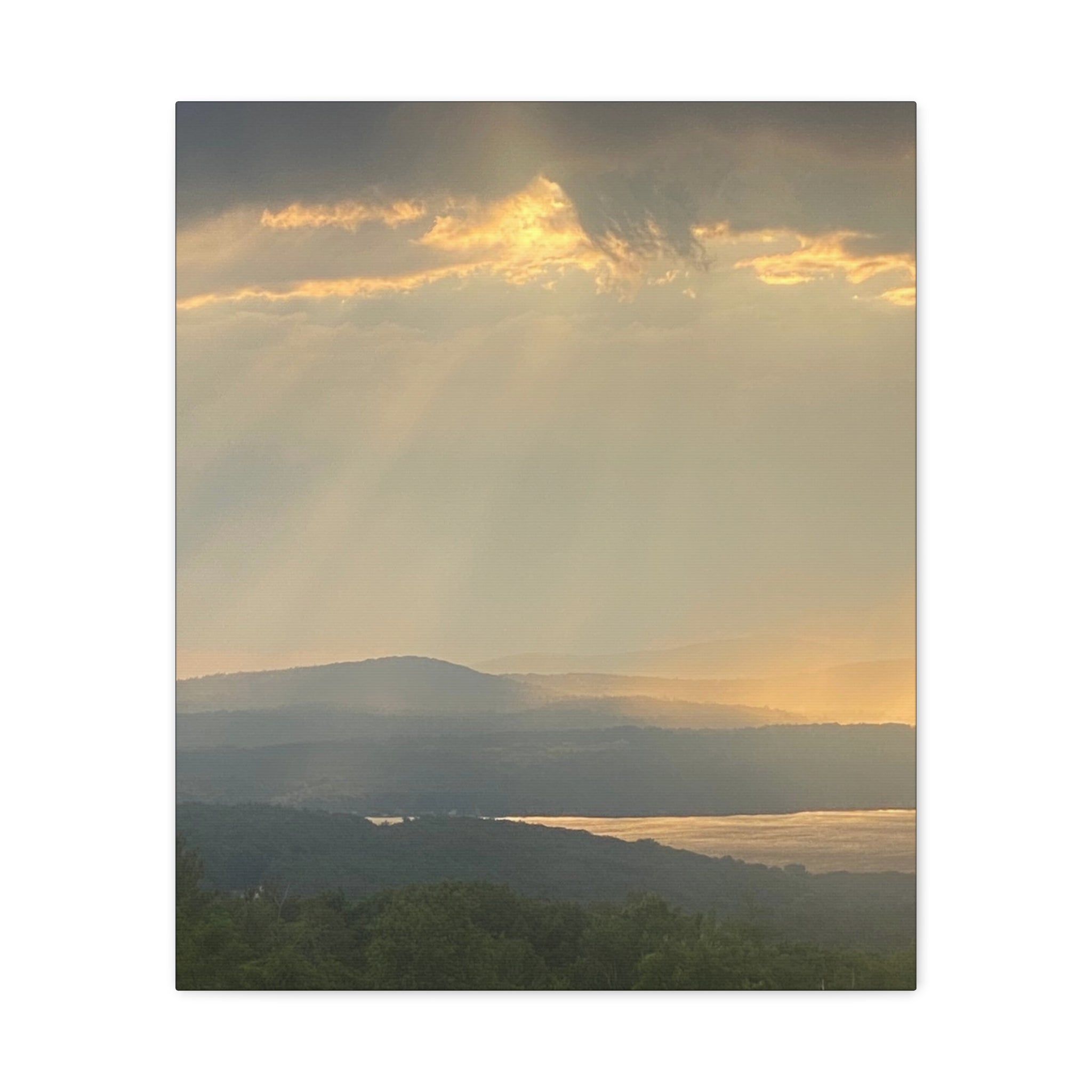 Pale Gold Mist Photo- Matte Stretched Landscape Print
