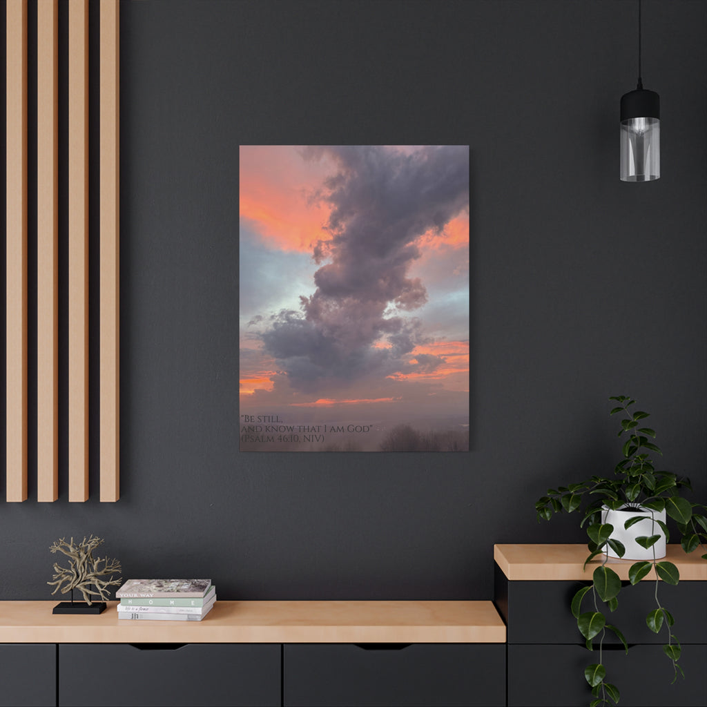 Be Still Scriptural Canvas Print — Matte Stretched Wall Art