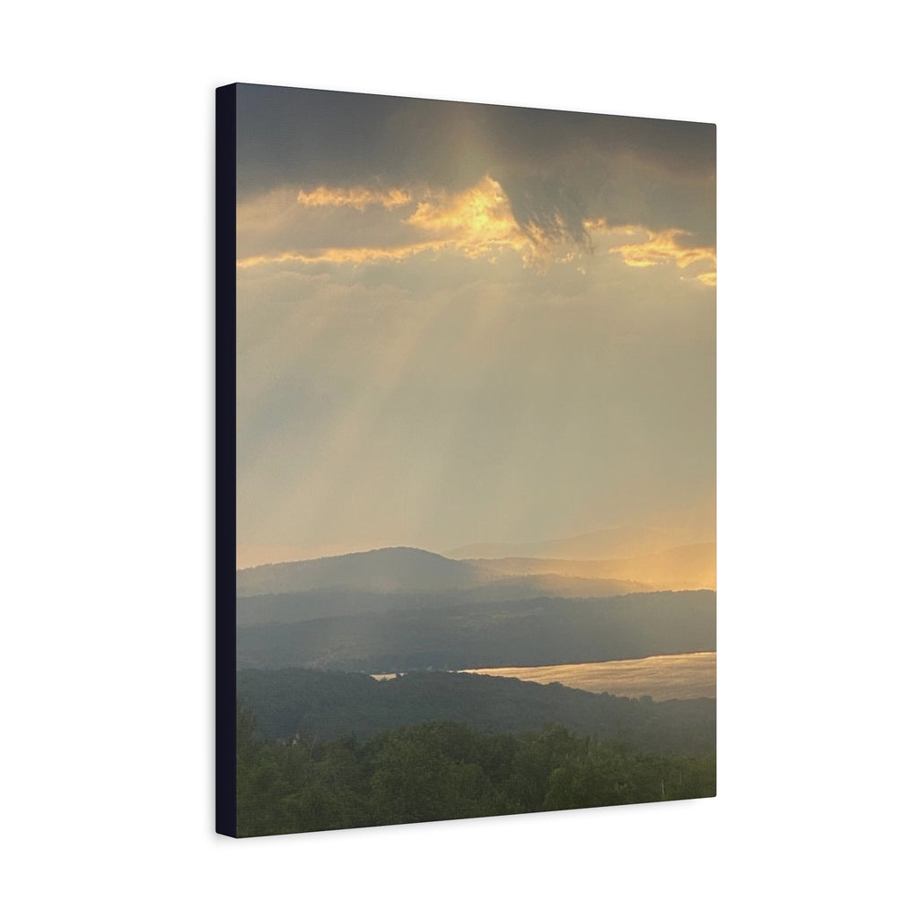 Pale Gold Mist Photo- Matte Stretched Landscape Print