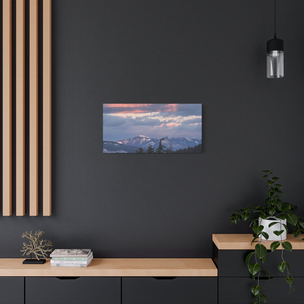 British Columbia Spring Mountain Photo Canvas Wall Art — Stretched Matte Landscape Print