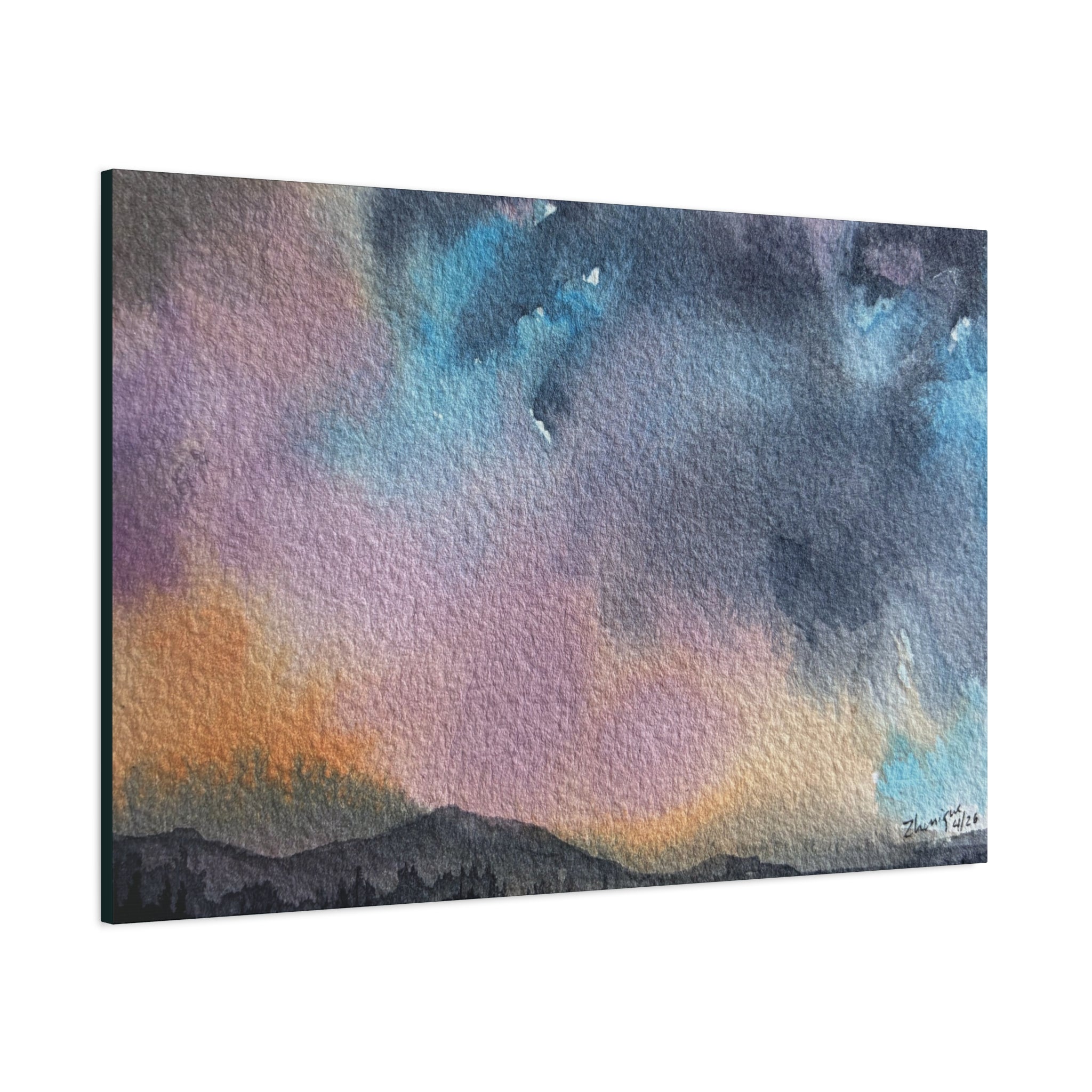 NH Spring fade d watercolor on canvas