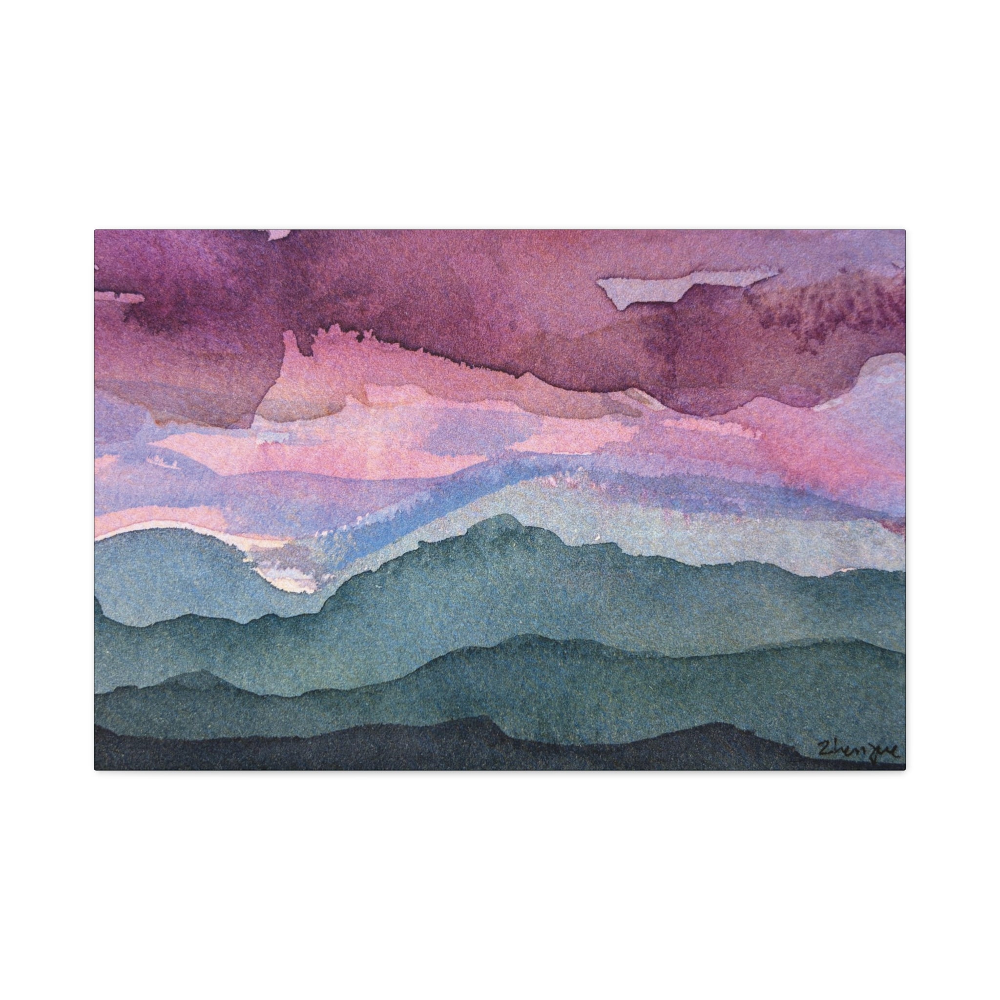 Spring 26 Vivid watercolor on canvas