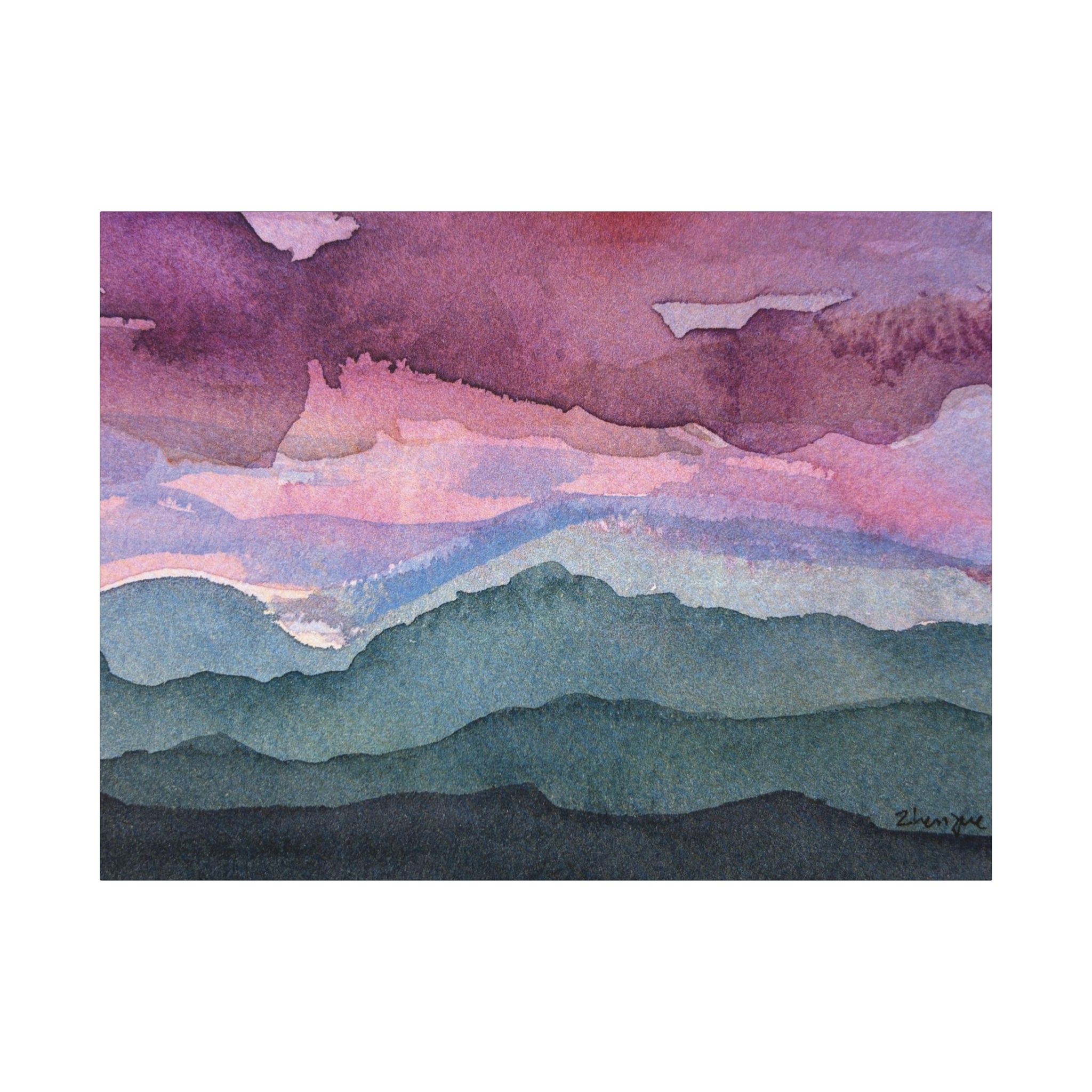 Spring 26 Vivid watercolor on canvas