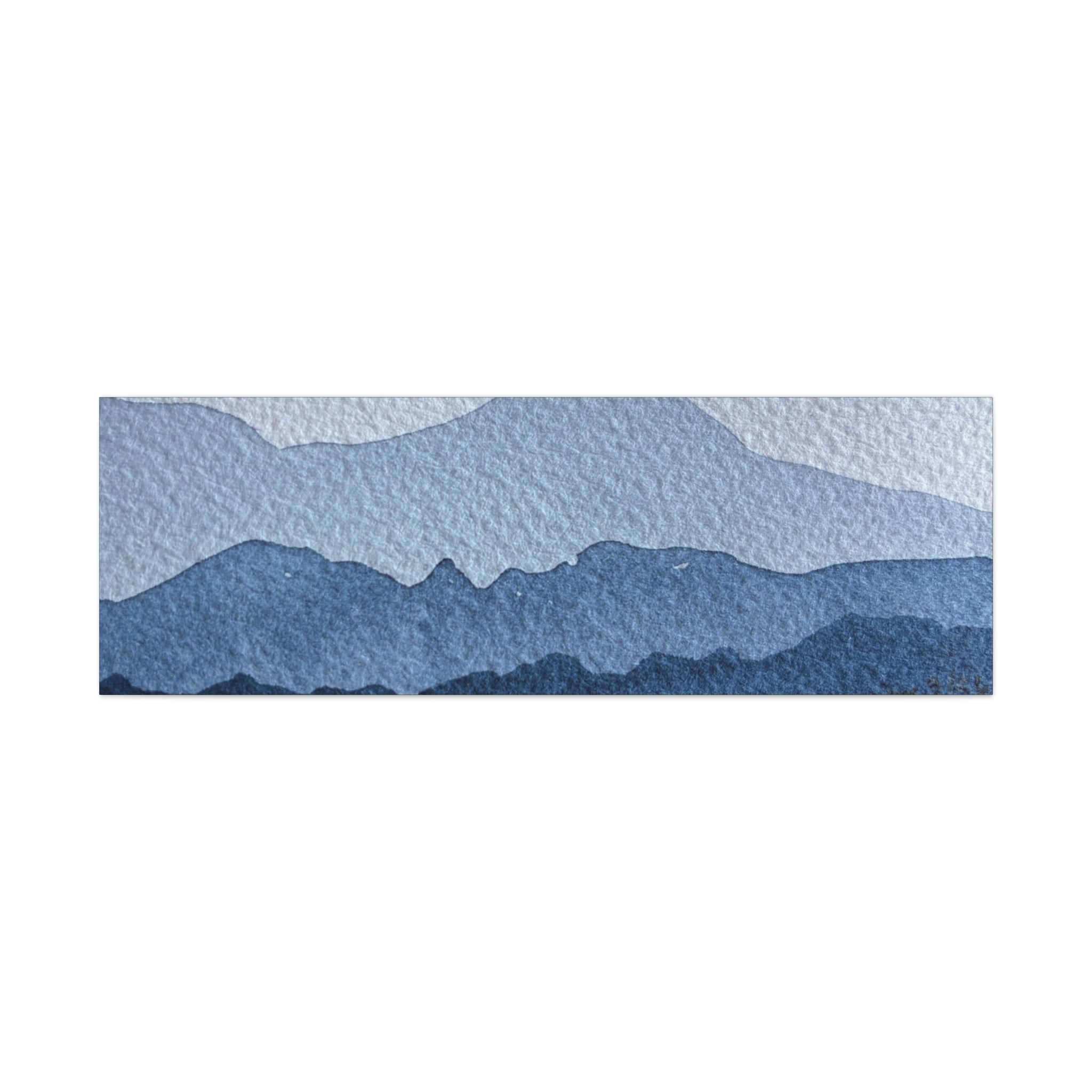 British Columbia Foggy a Watercolor Canvas Print