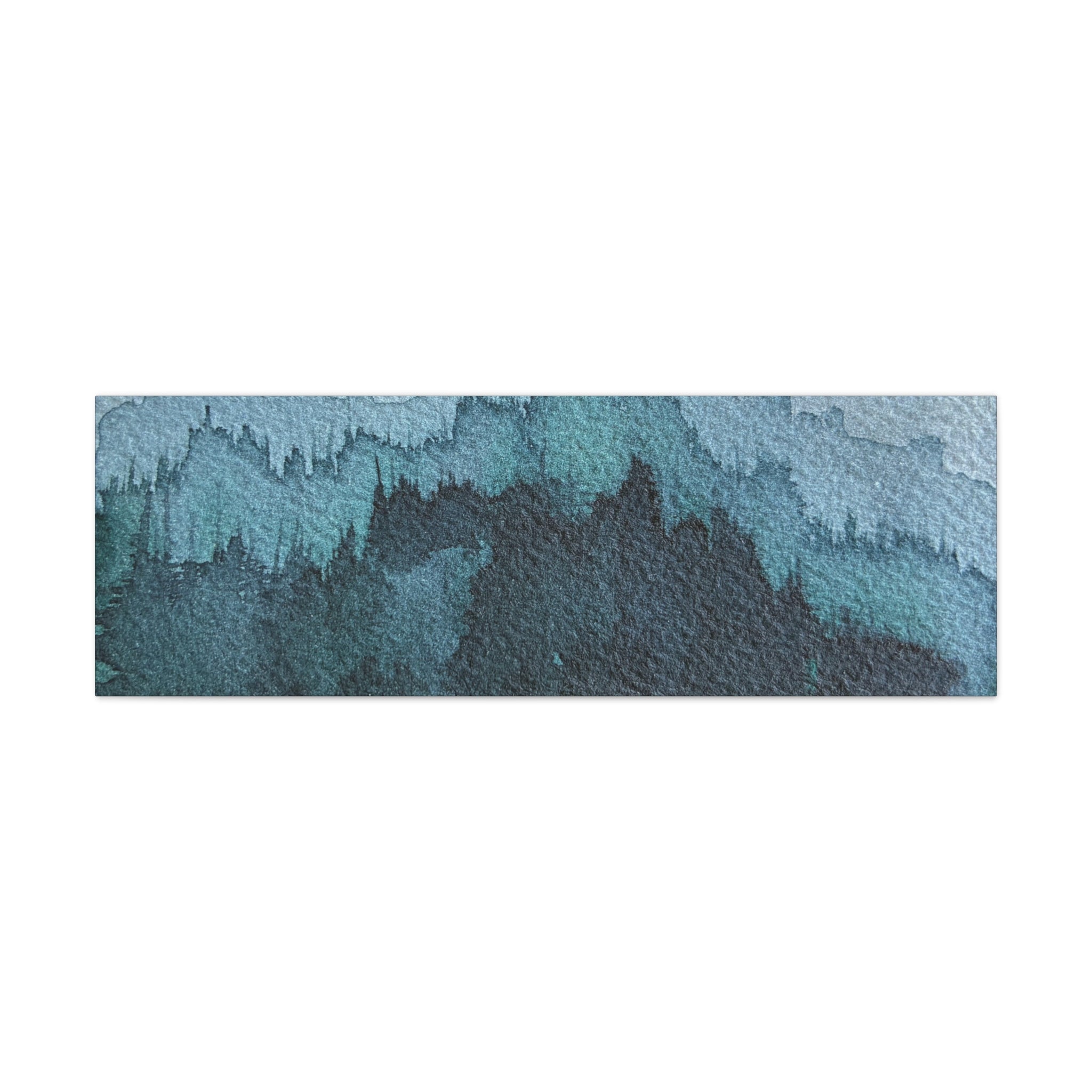 British Columbia Foggy c Watercolor Canvas Print