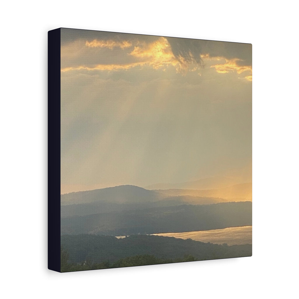 Pale Gold Mist Photo- Matte Stretched Landscape Print