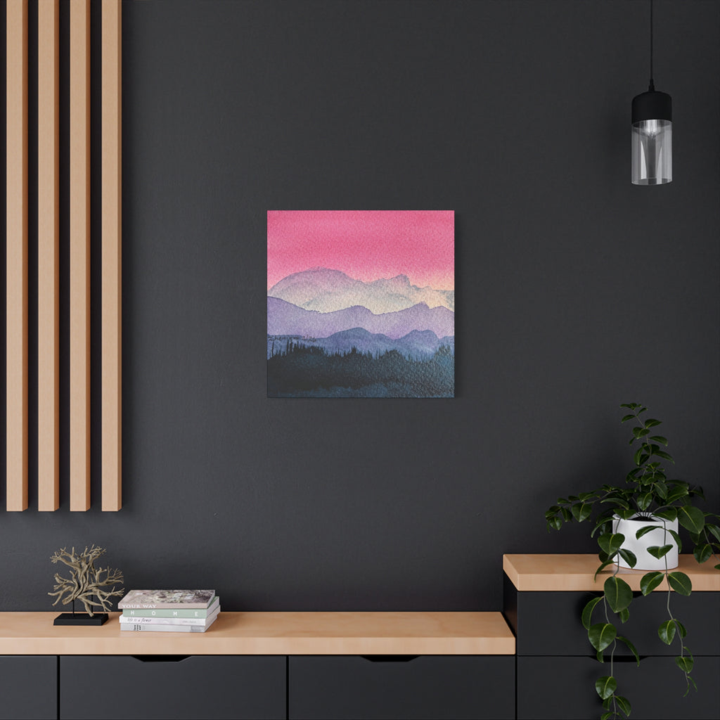 Jen Pink Sky watercolor on canvas