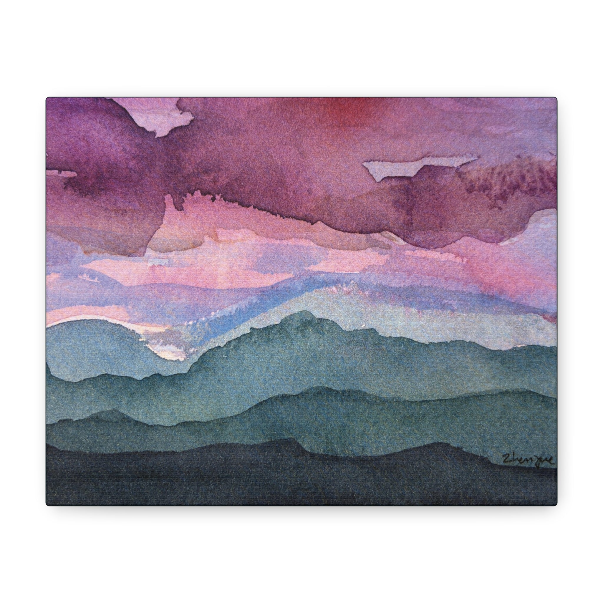 Spring 26 Vivid watercolor on canvas