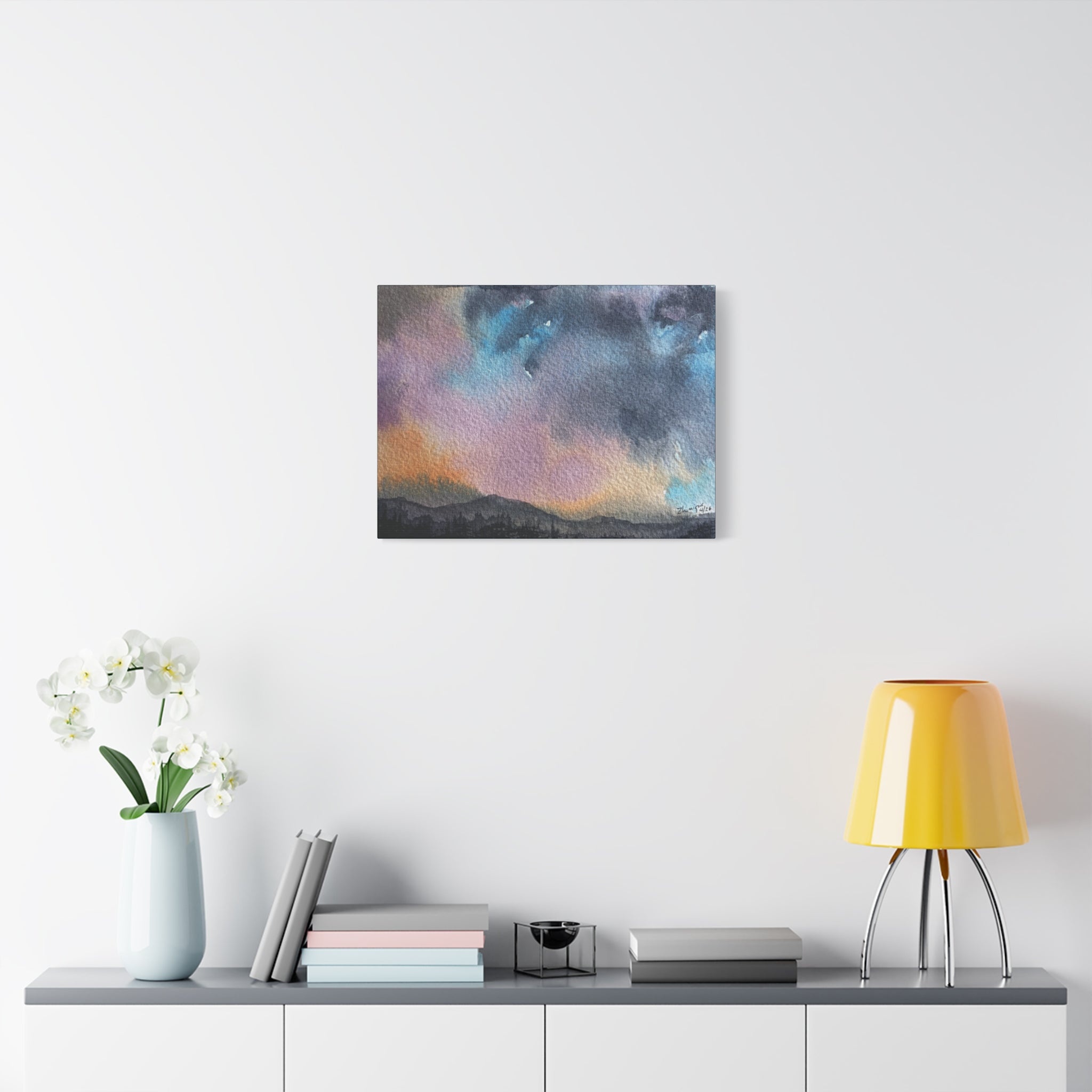 NH Spring fade d watercolor on canvas