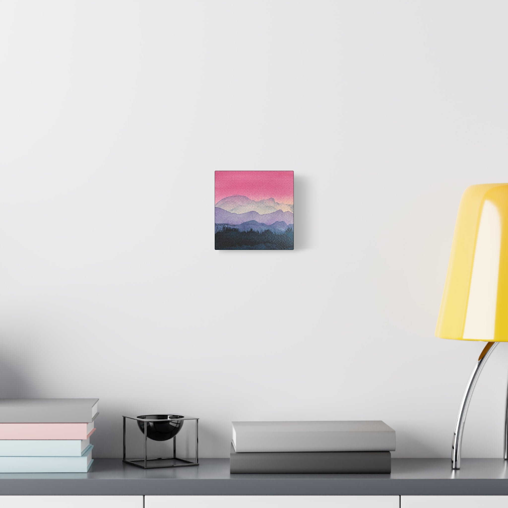 Jen Pink Sky watercolor on canvas