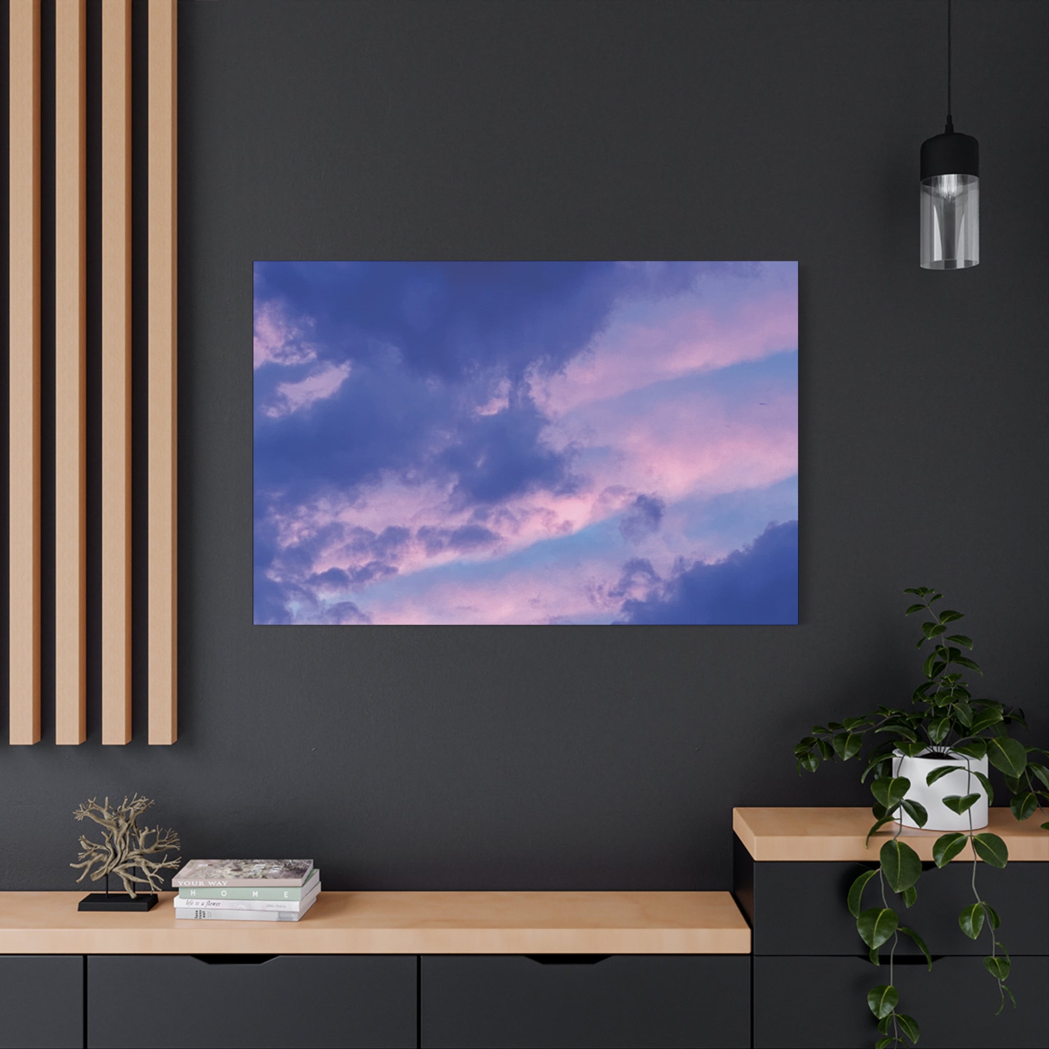 Blue Sunset Matte Canvas Wall Art — Stretched 1.25"