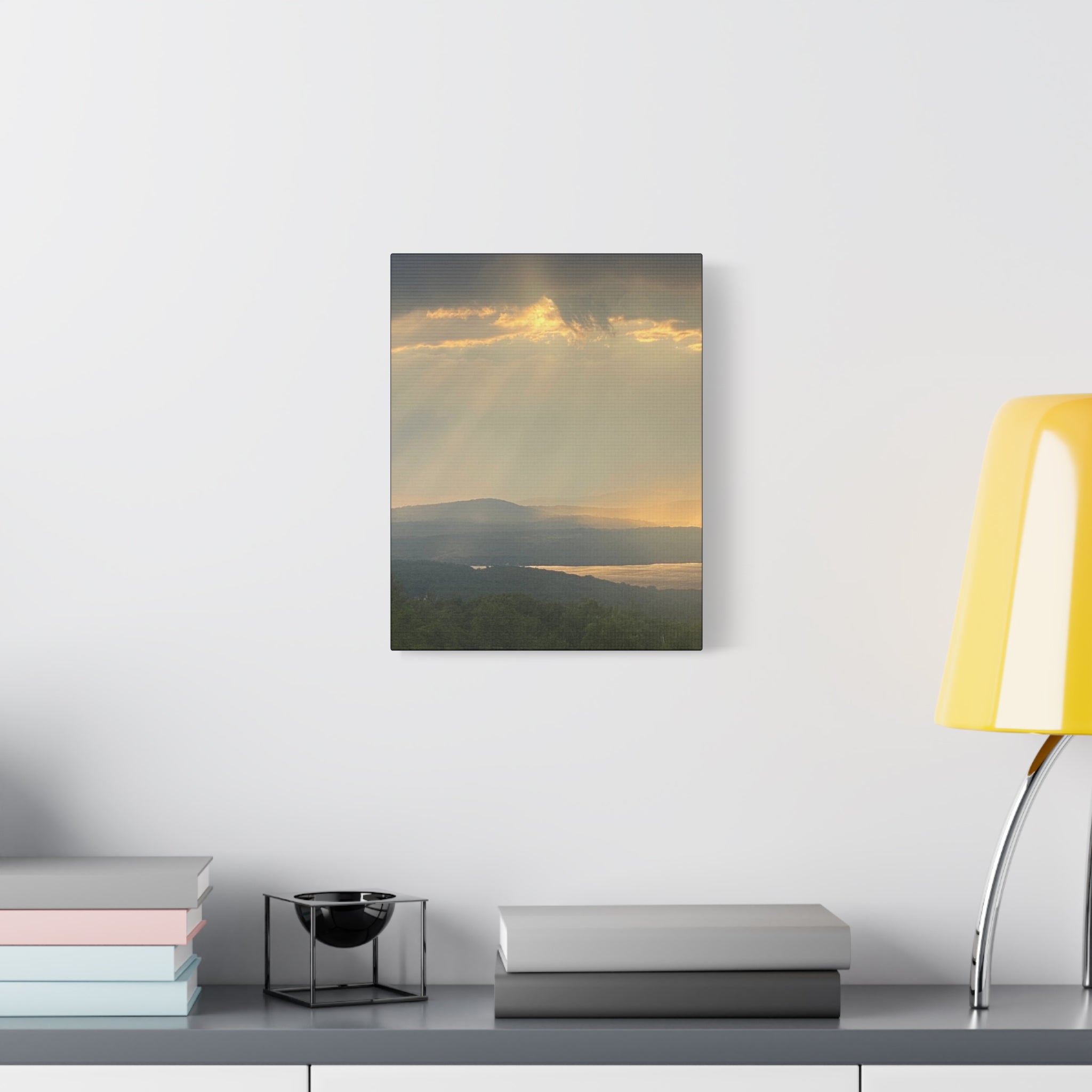 Pale Gold Mist Photo- Matte Stretched Landscape Print