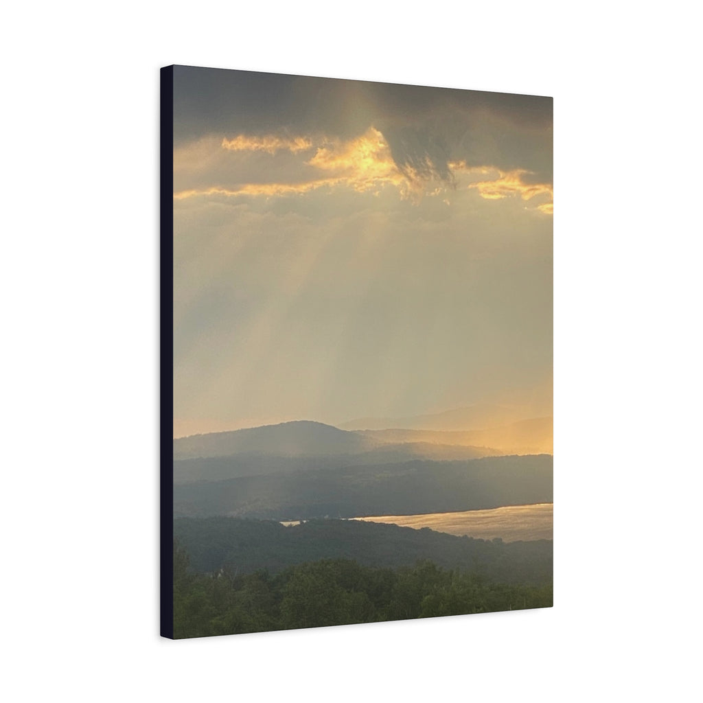 Pale Gold Mist Photo- Matte Stretched Landscape Print