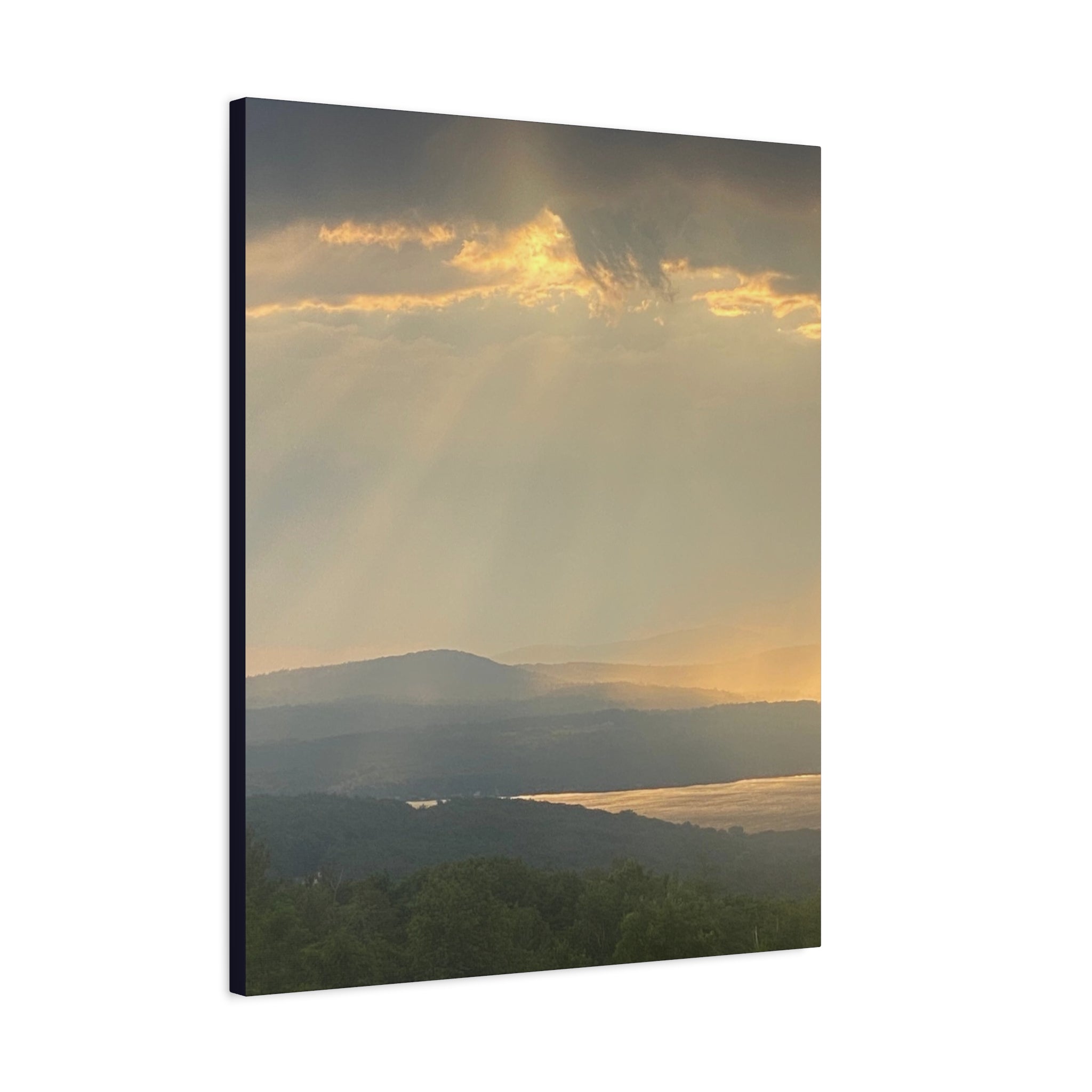 Pale Gold Mist Photo- Matte Stretched Landscape Print